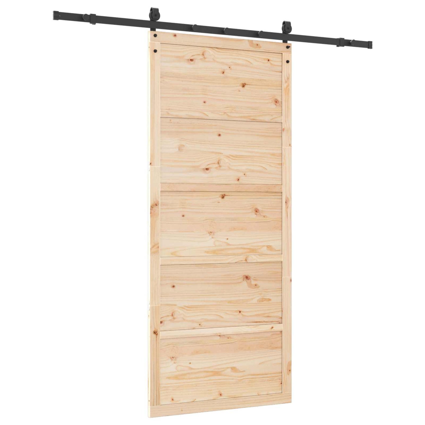 Porta scorrevole Naturale 90 x 208 cm Legno Massello di Pino | homemem39