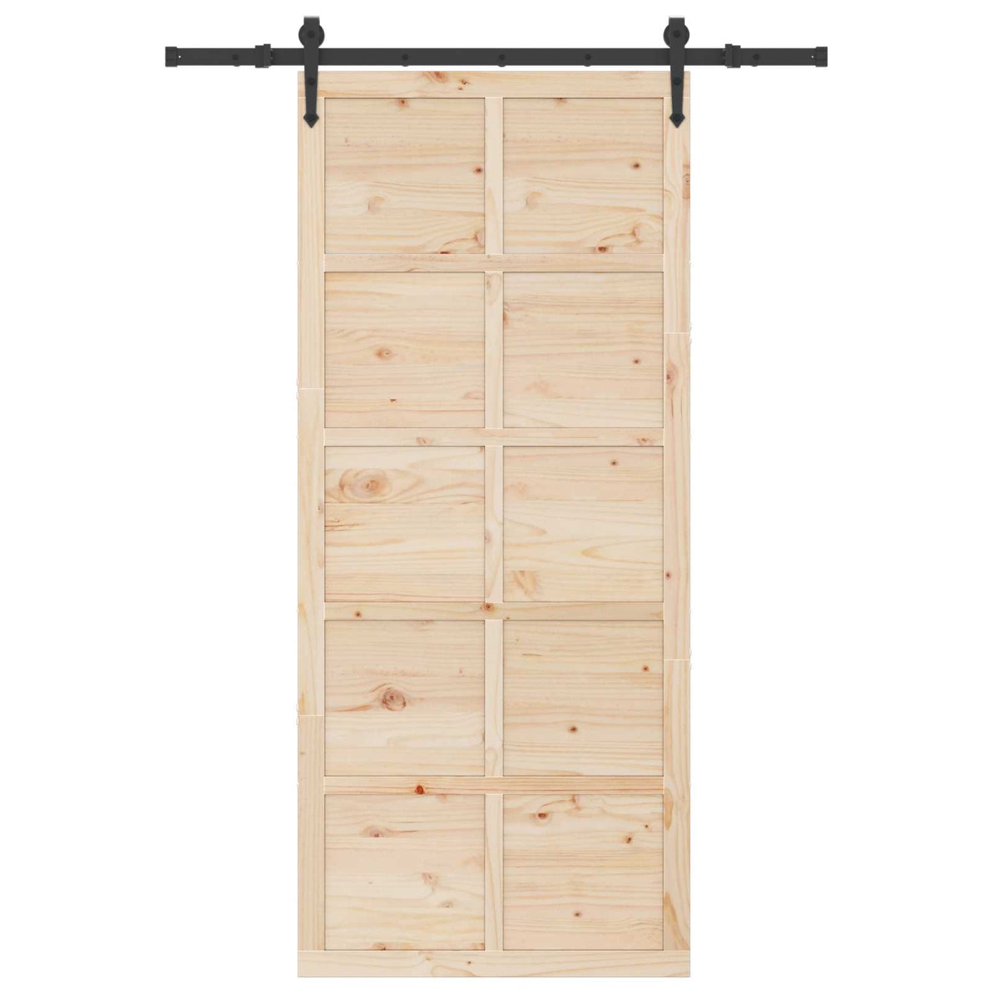 Porta scorrevole Naturale 80 x 208 cm Legno Massello di Pino
