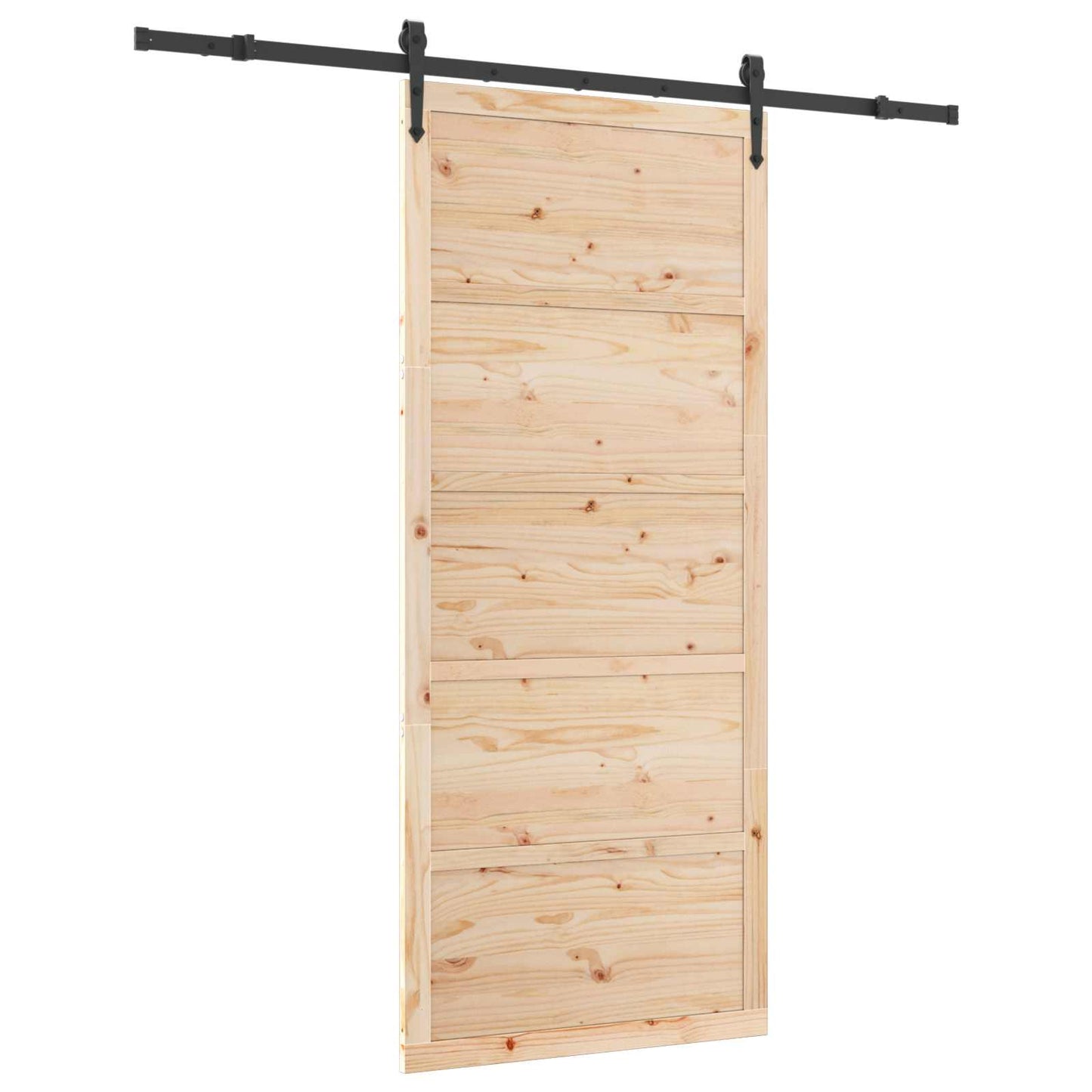 Porta scorrevole Naturale 90 x 208 cm Legno Massello di Pino