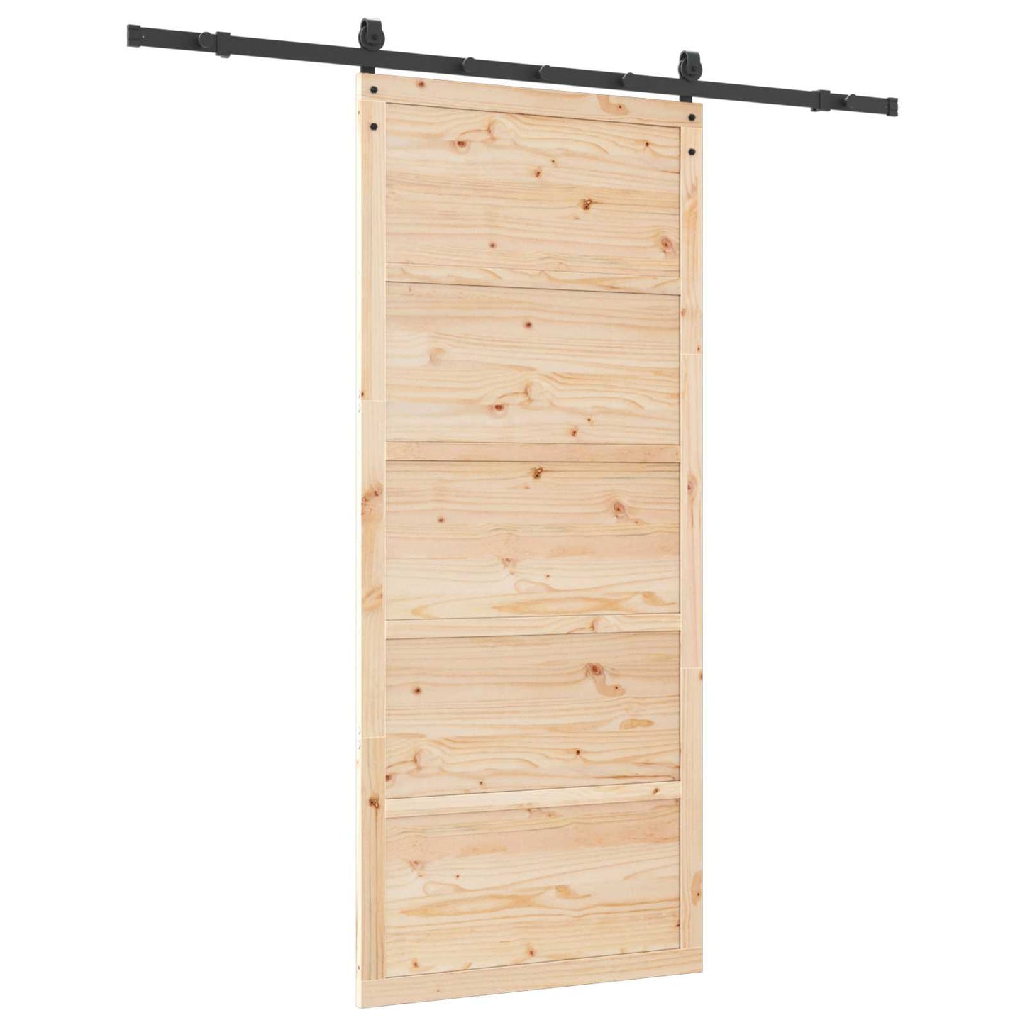 Porta scorrevole Naturale 80 x 208 cm Legno Massello di Pino