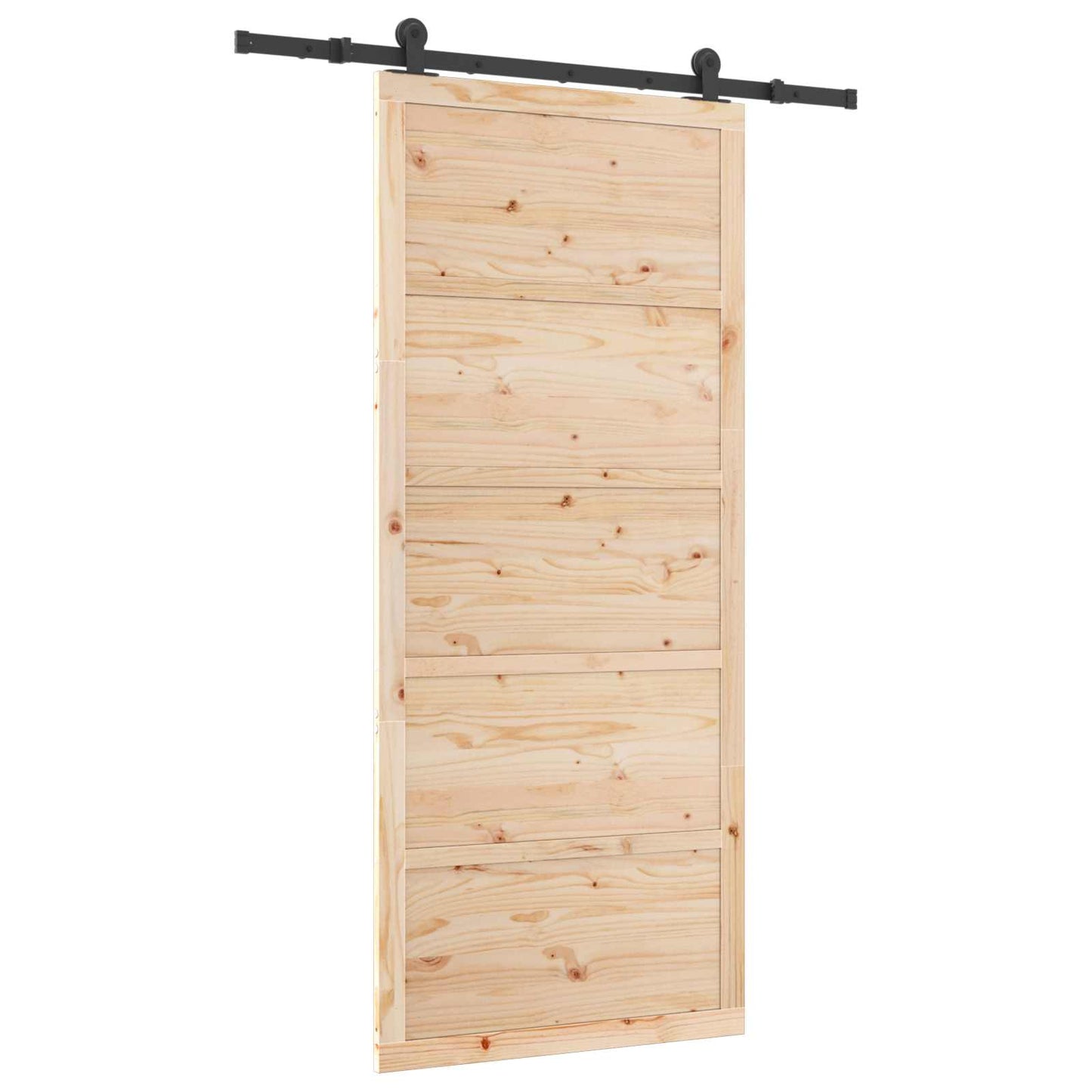 Porta scorrevole Naturale 80 x 208 cm Legno Massello di Pino | homemem39