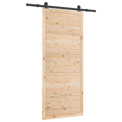 Porta scorrevole Naturale 80 x 208 cm Legno Massello di Pino | homemem39