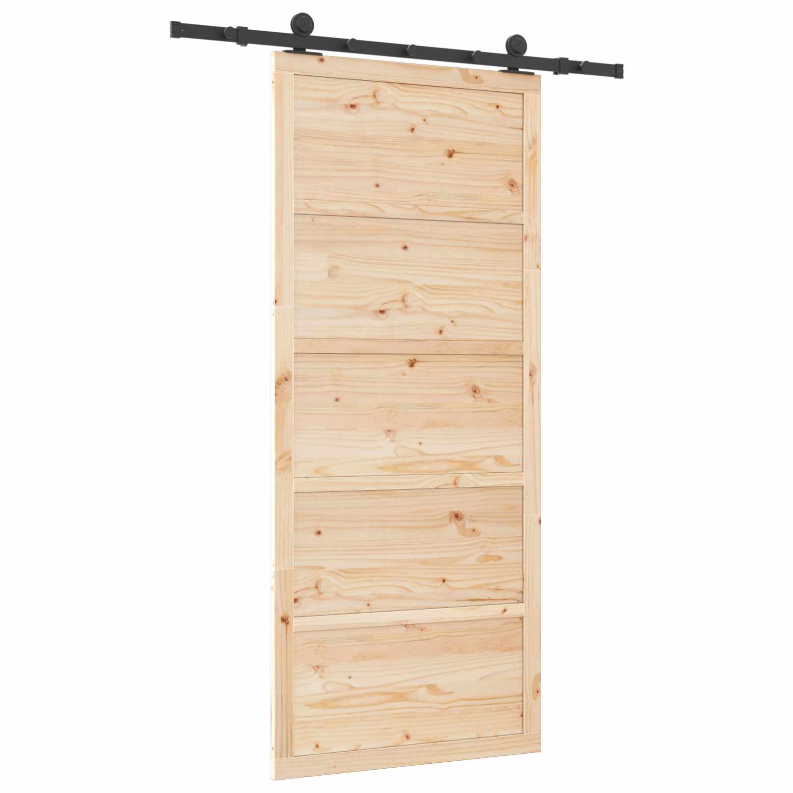 Porta scorrevole Naturale 80 x 208 cm Legno Massello di Pino | homemem39