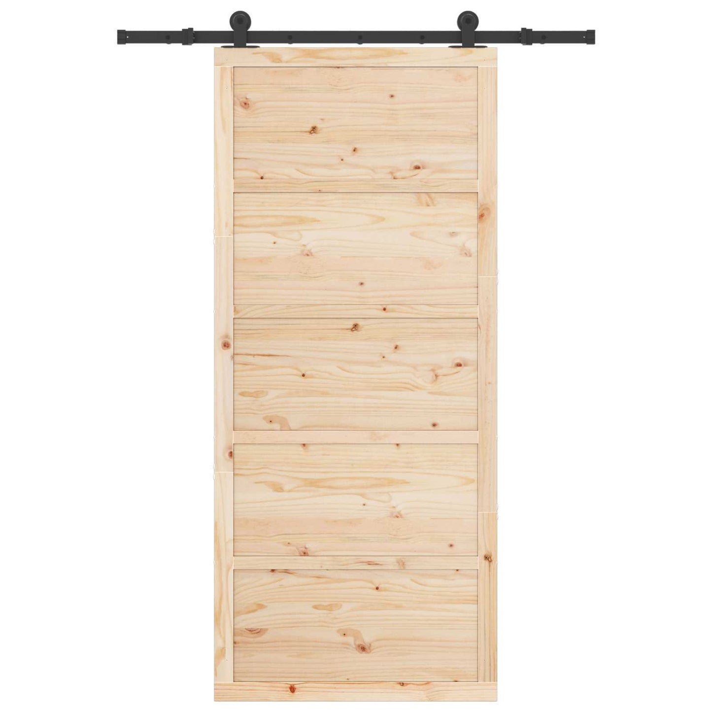Porta scorrevole Naturale 80 x 208 cm Legno Massello di Pino | homemem39
