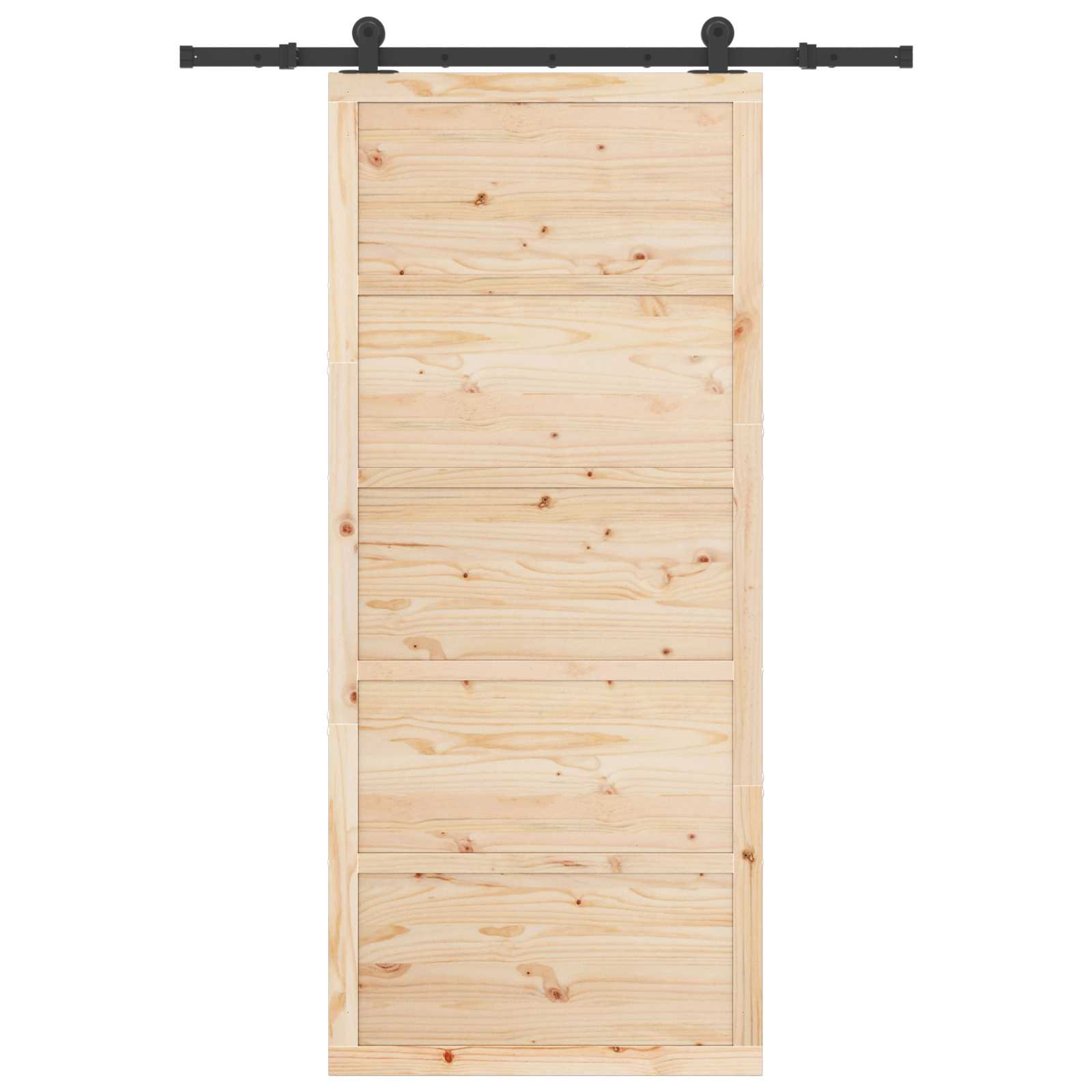 Porta scorrevole Naturale 80 x 208 cm Legno Massello di Pino | homemem39