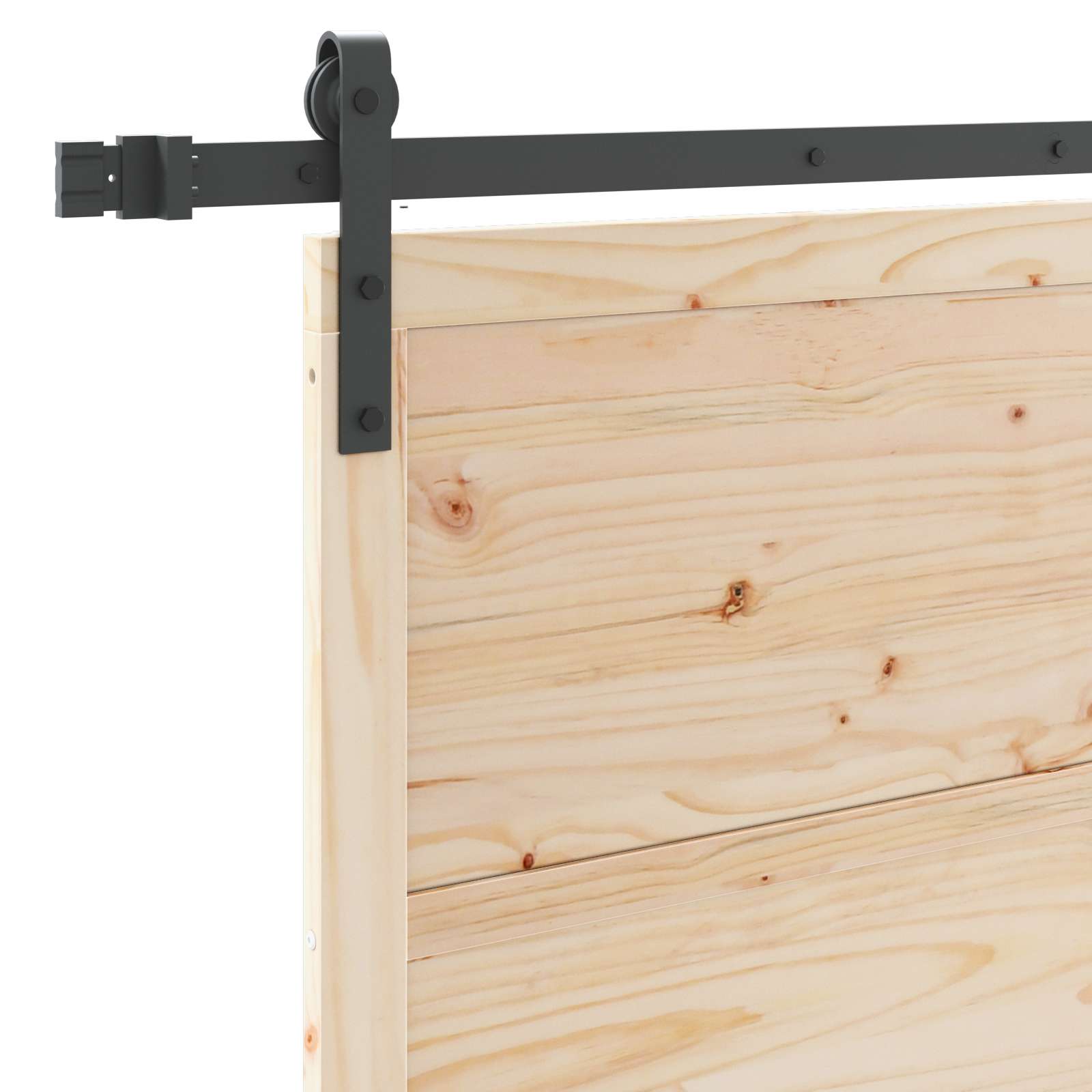 Porta scorrevole Naturale 100 x 208 cm Legno Massello di Pino | homemem39