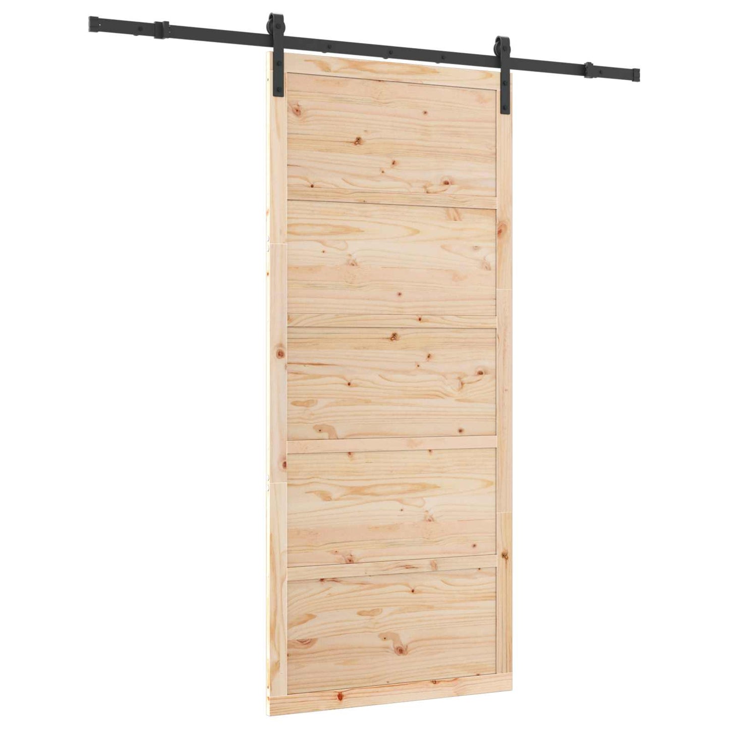 Porta scorrevole Naturale 80 x 208 cm Legno Massello di Pino