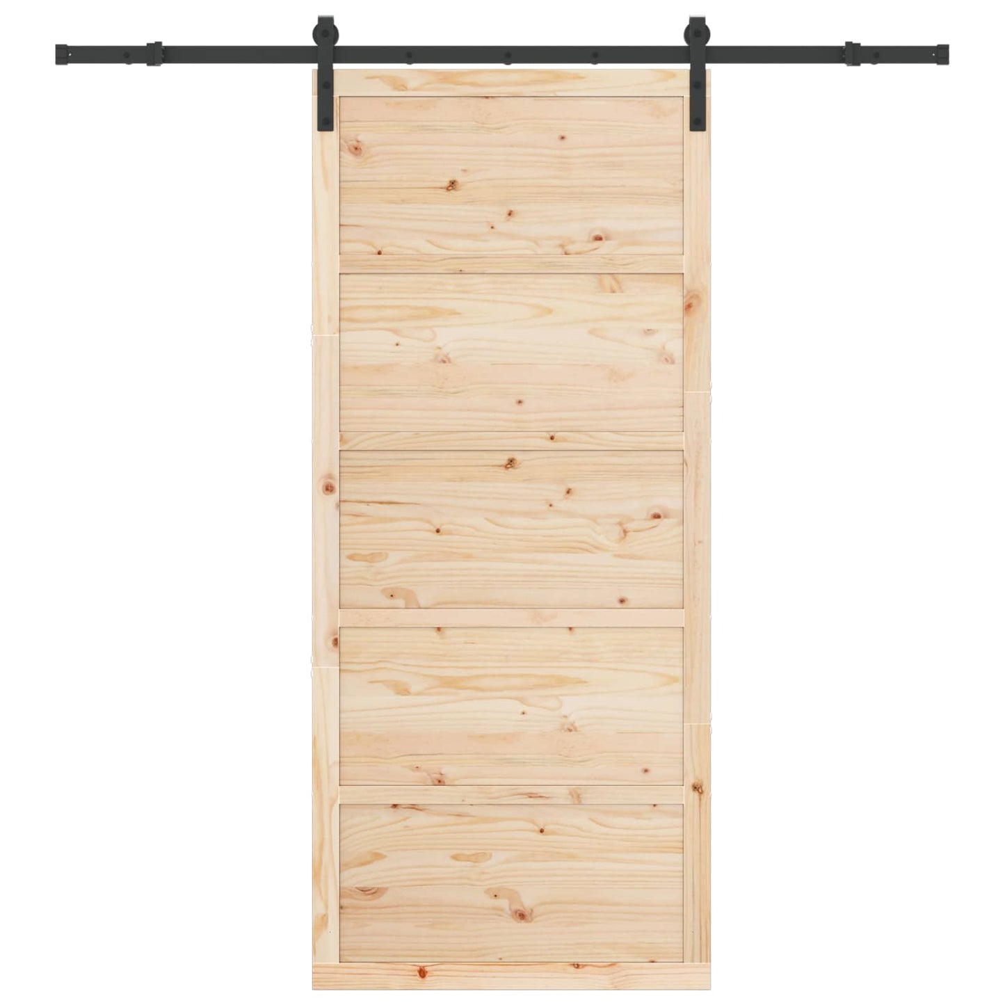 Porta scorrevole Naturale 80 x 208 cm Legno Massello di Pino