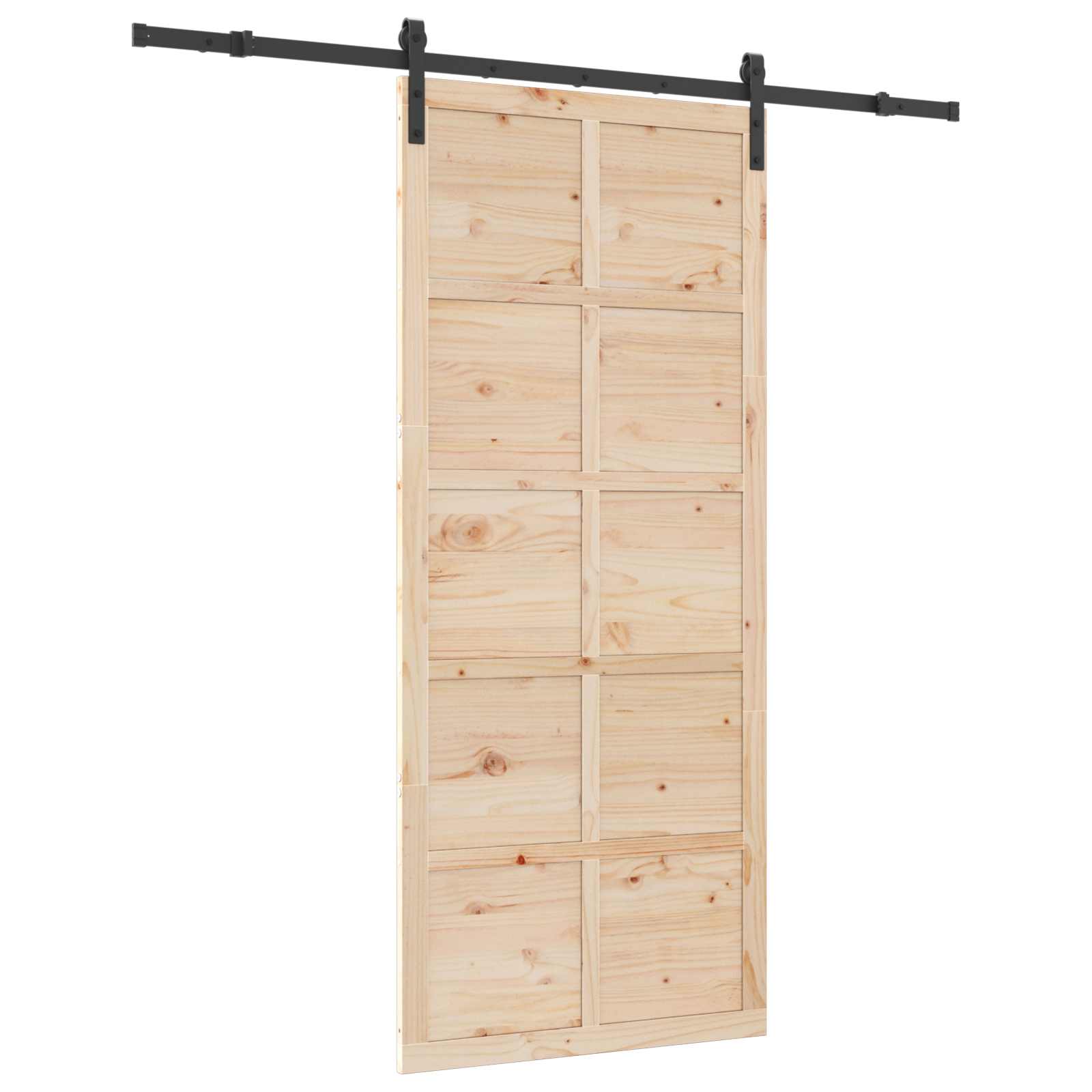 Porta scorrevole Naturale 100 x 208 cm Legno Massello di Pino | homemem39