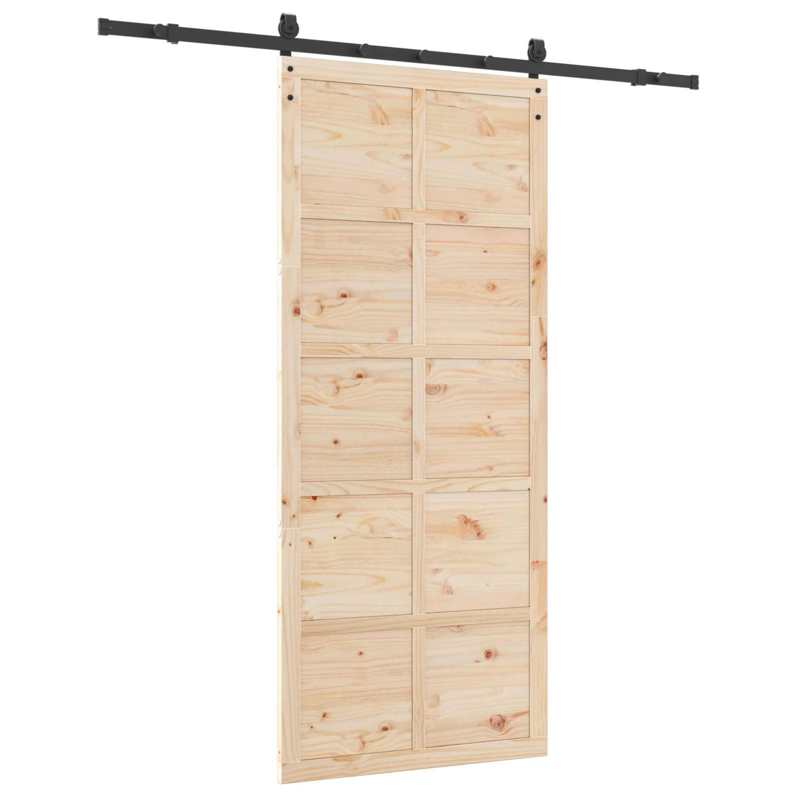 Porta scorrevole Naturale 100 x 208 cm Legno Massello di Pino | homemem39