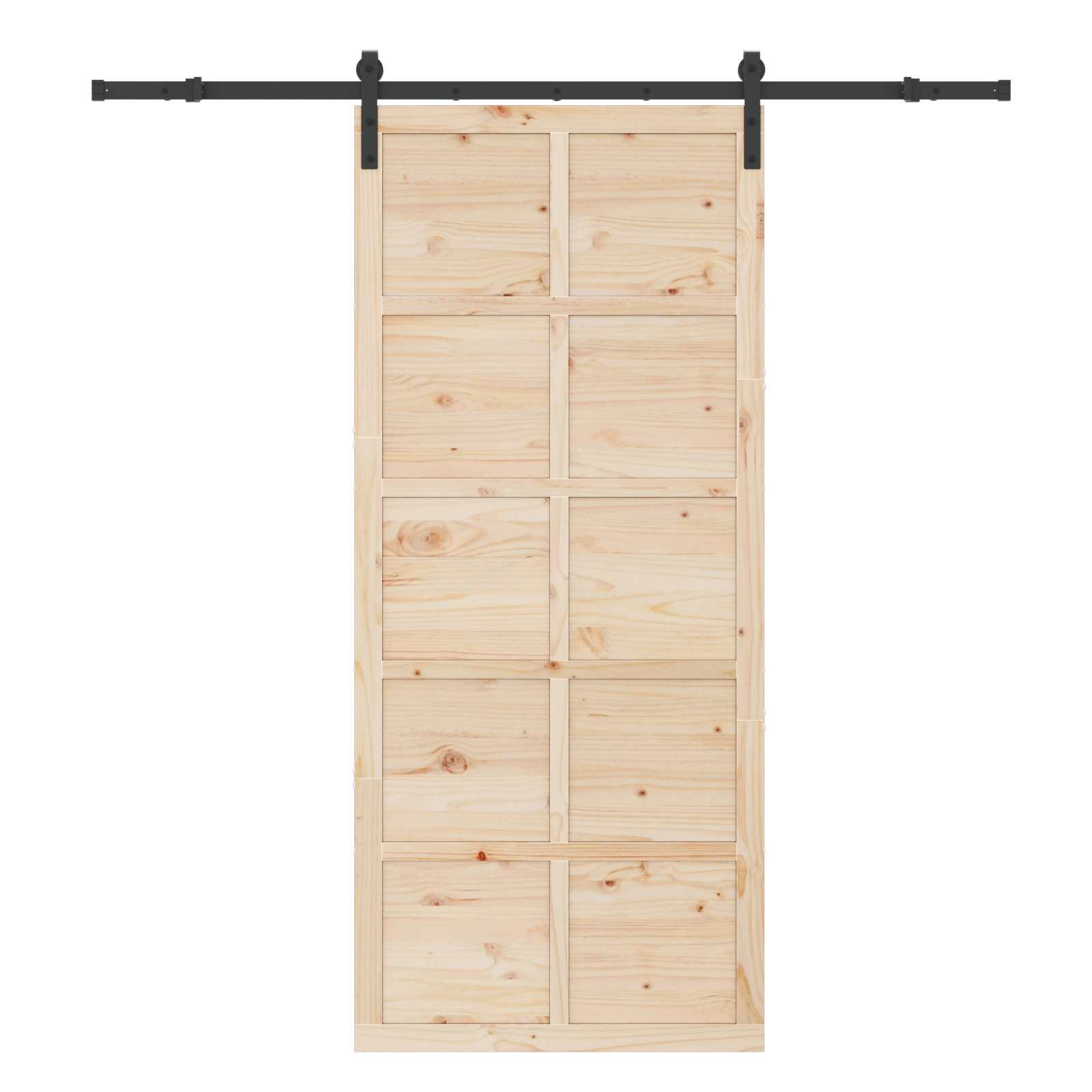Porta scorrevole Naturale 100 x 208 cm Legno Massello di Pino | homemem39