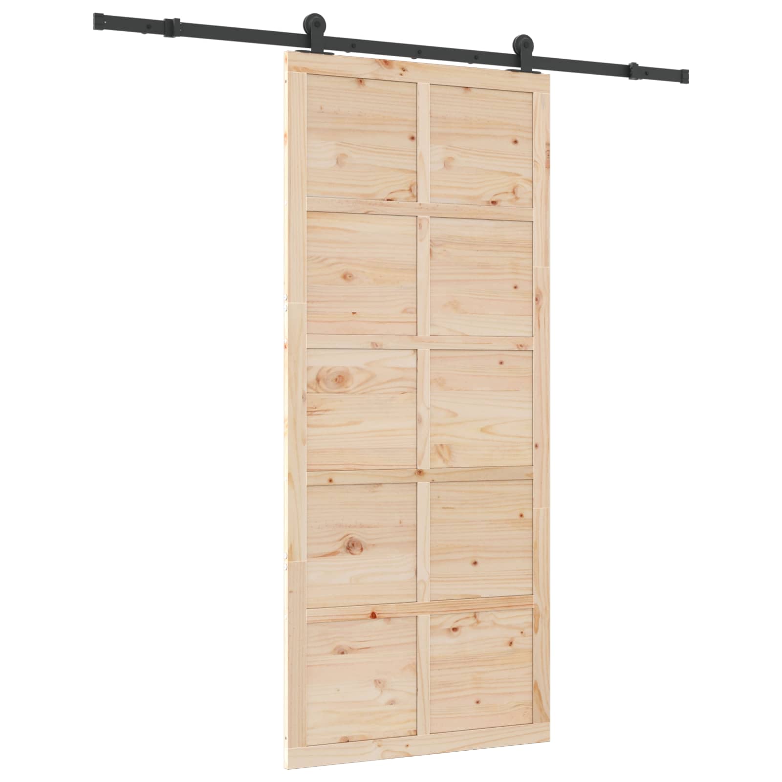 Porta scorrevole Naturale 100 x 208 cm Legno Massello di Pino | homemem39