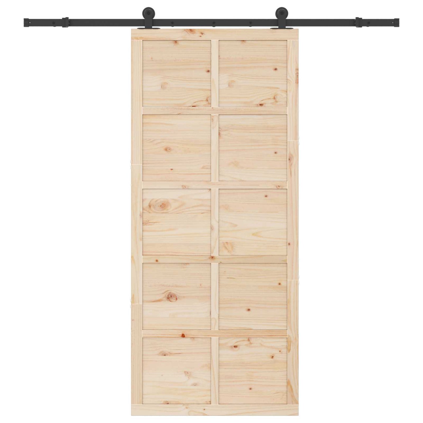 Porta scorrevole Naturale 100 x 208 cm Legno Massello di Pino | homemem39