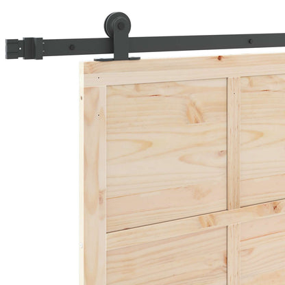 Porta scorrevole Naturale 90 x 208 cm Legno Massello di Pino | homemem39