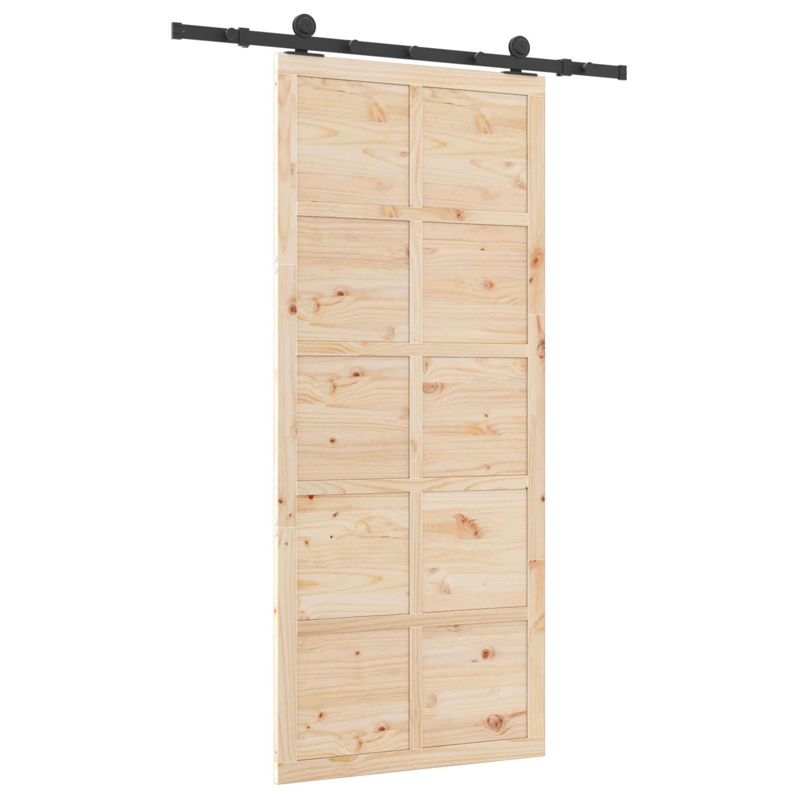 Porta scorrevole Naturale 80 x 208 cm Legno Massello di Pino | homemem39