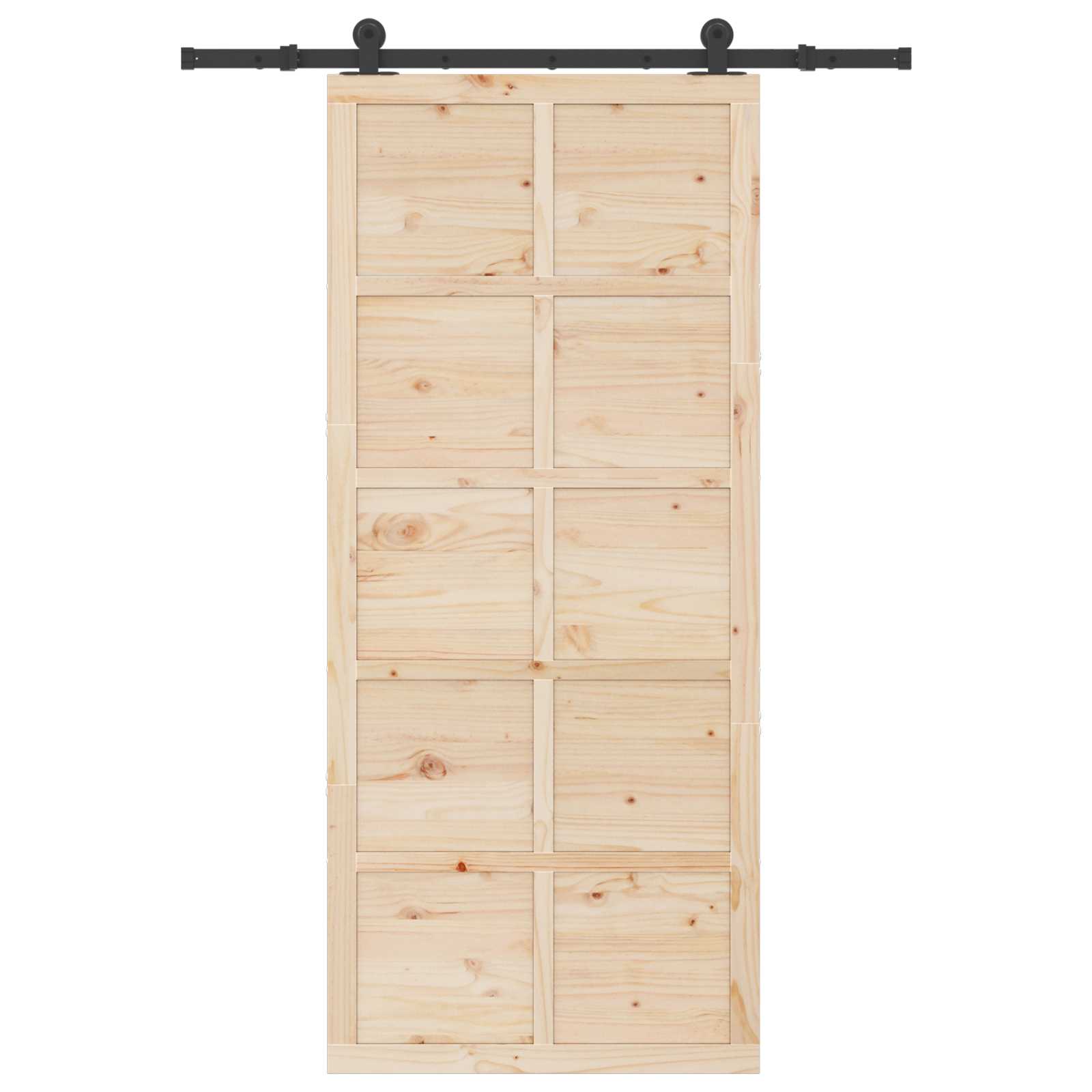 Porta scorrevole Naturale 80 x 208 cm Legno Massello di Pino | homemem39