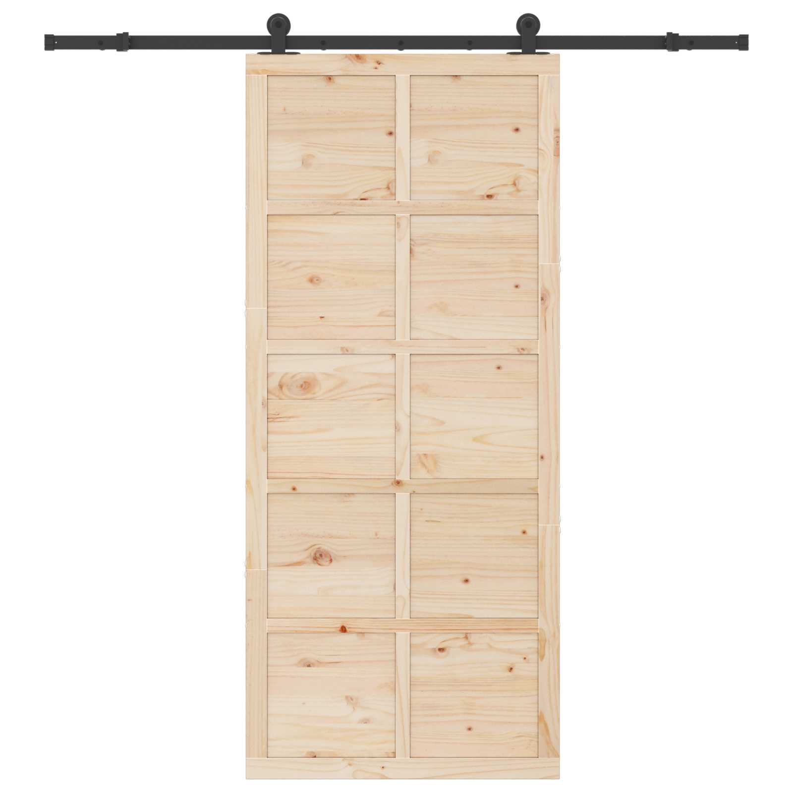 Porta scorrevole Naturale 80 x 208 cm Legno Massello di Pino | homemem39