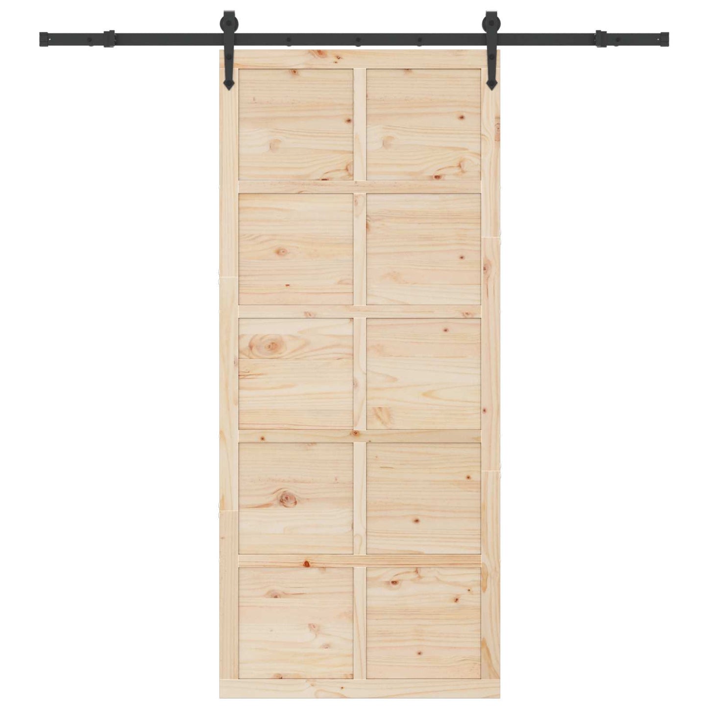 Porta scorrevole Naturale 100 x 208 cm Legno Massello di Pino | homemem39