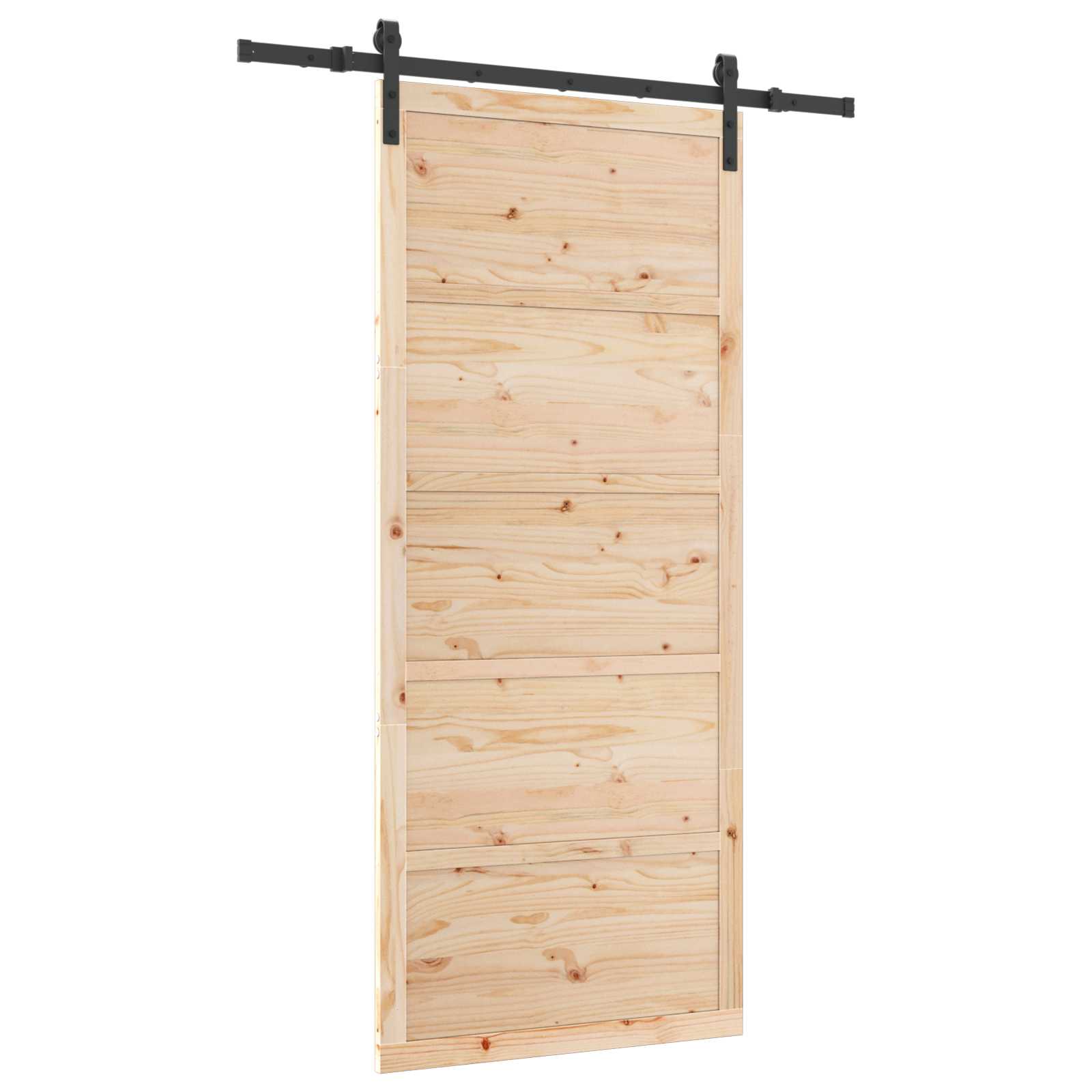 Porta scorrevole Naturale 80 x 208 cm Legno Massello di Pino | homemem39