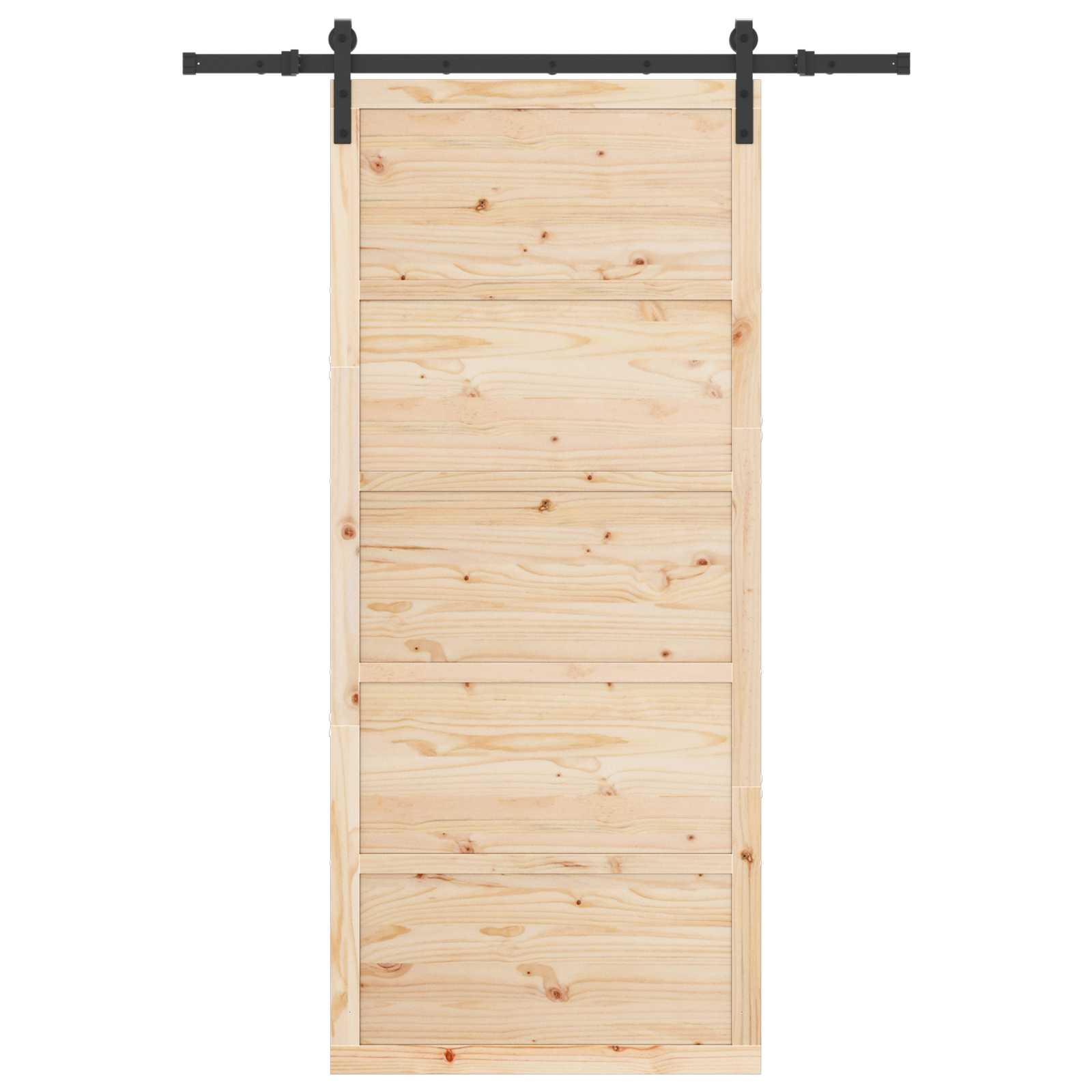 Porta scorrevole Naturale 80 x 208 cm Legno Massello di Pino | homemem39