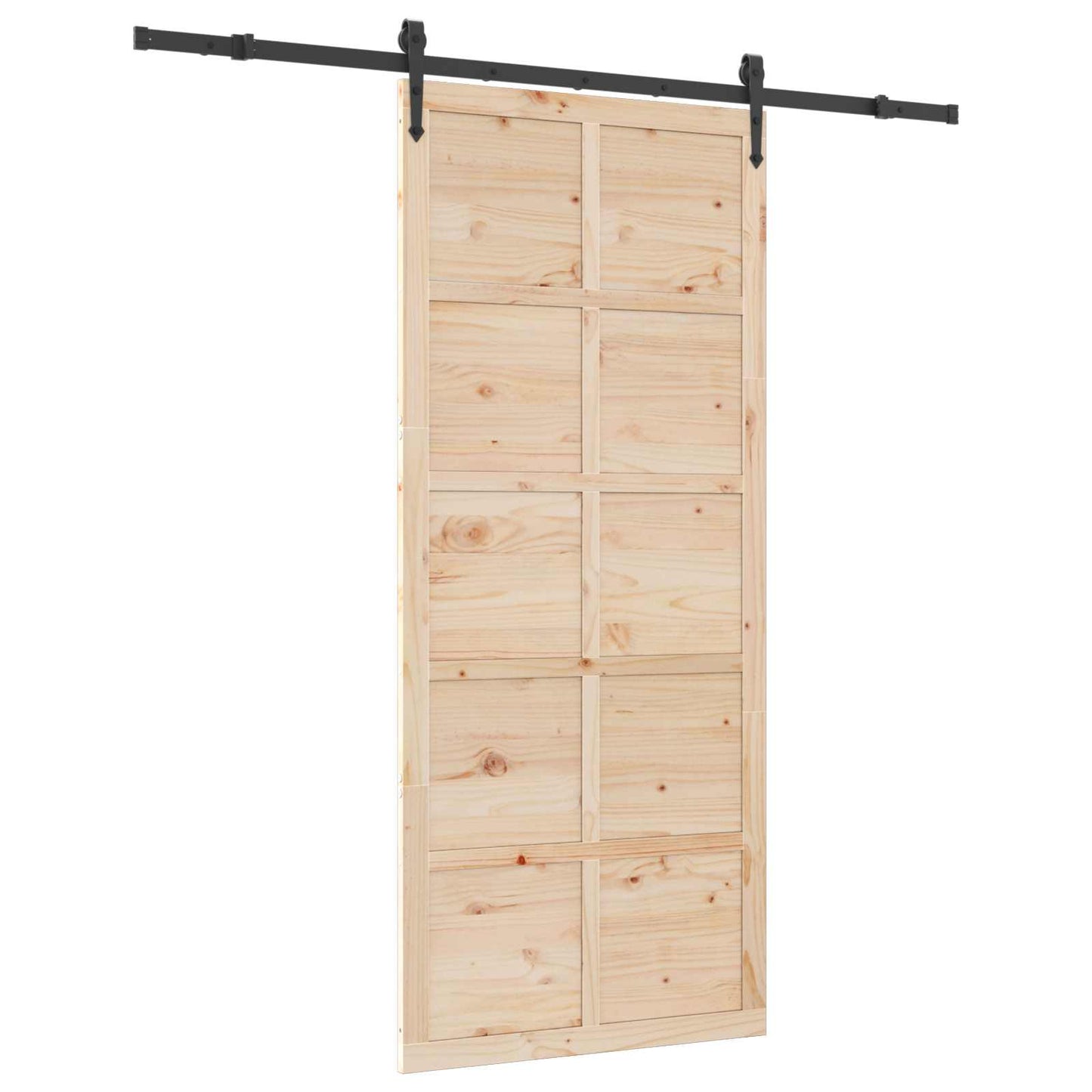 Porta scorrevole Naturale 100 x 208 cm Legno Massello di Pino | homemem39