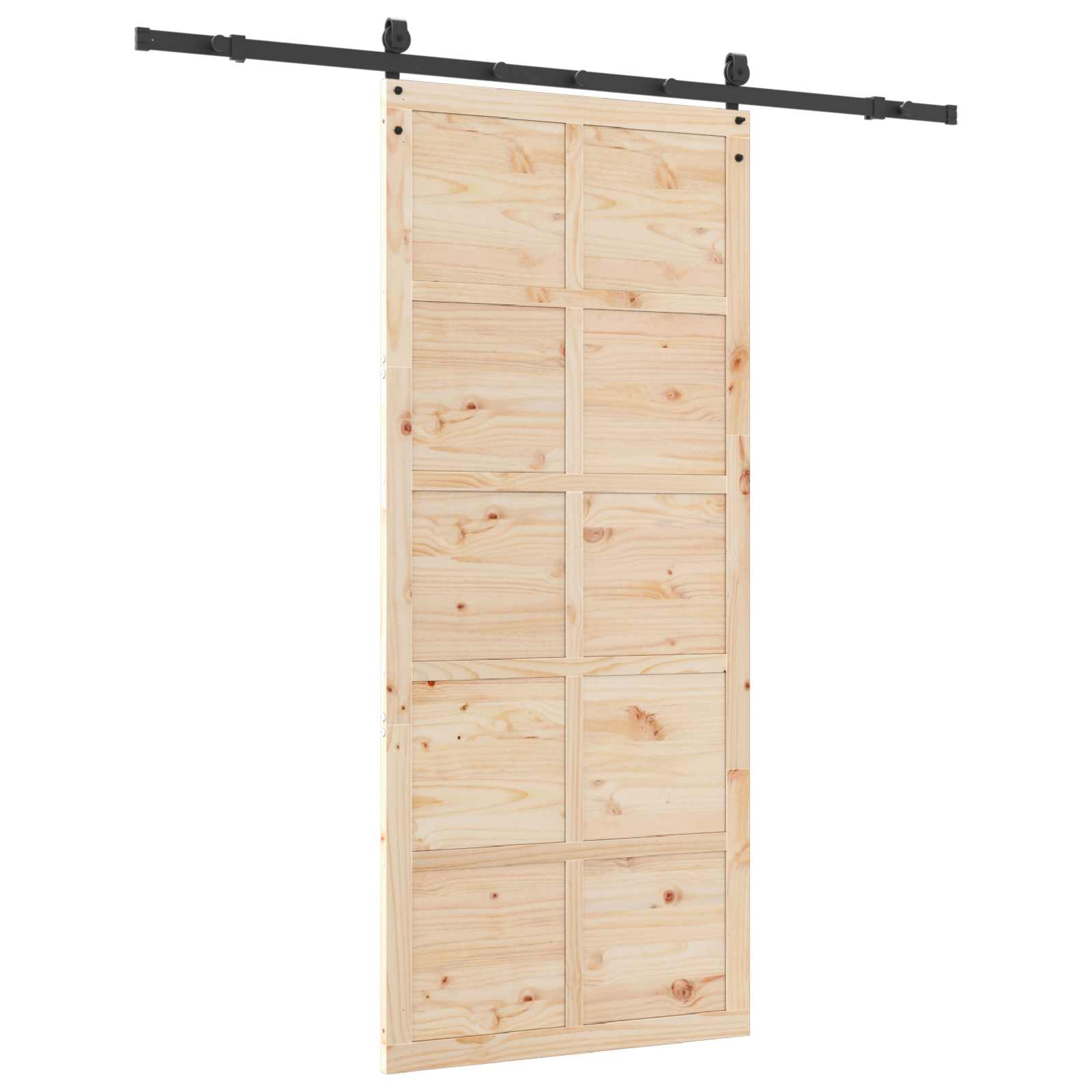 Porta scorrevole Naturale 100 x 208 cm Legno Massello di Pino | homemem39