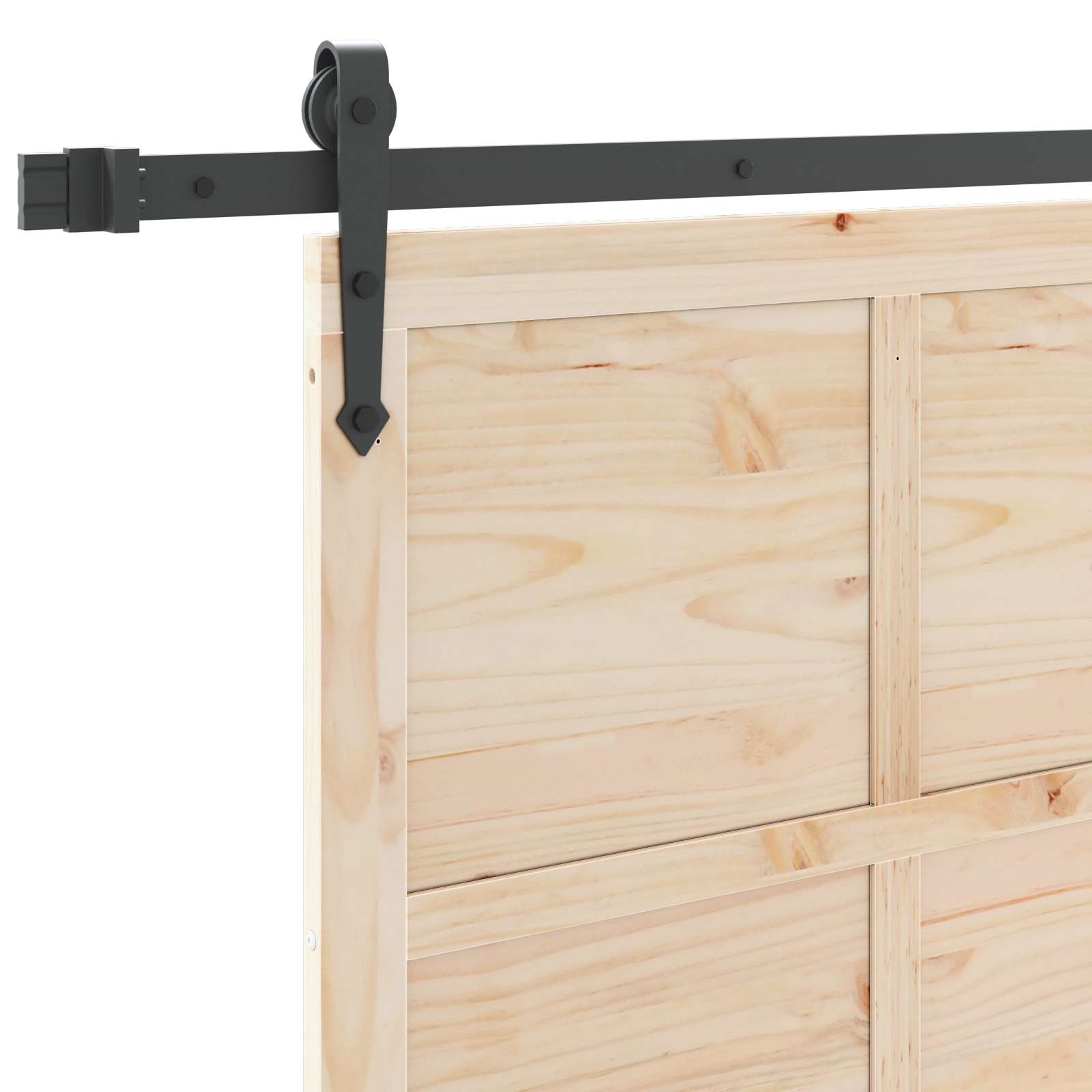 Porta scorrevole Naturale 80 x 208 cm Legno Massello di Pino | homemem39