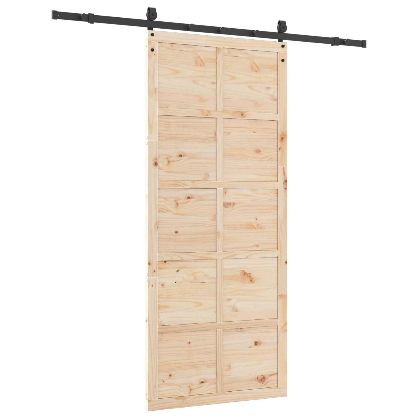 Porta scorrevole Naturale 80 x 208 cm Legno Massello di Pino | homemem39