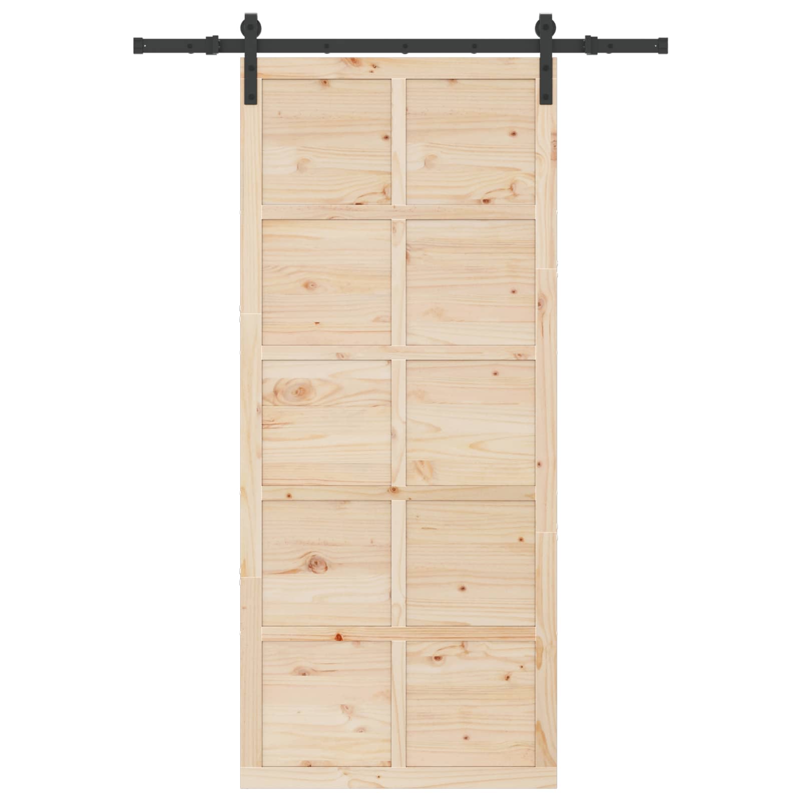 Porta scorrevole Naturale 80 x 208 cm Legno Massello di Pino | homemem39