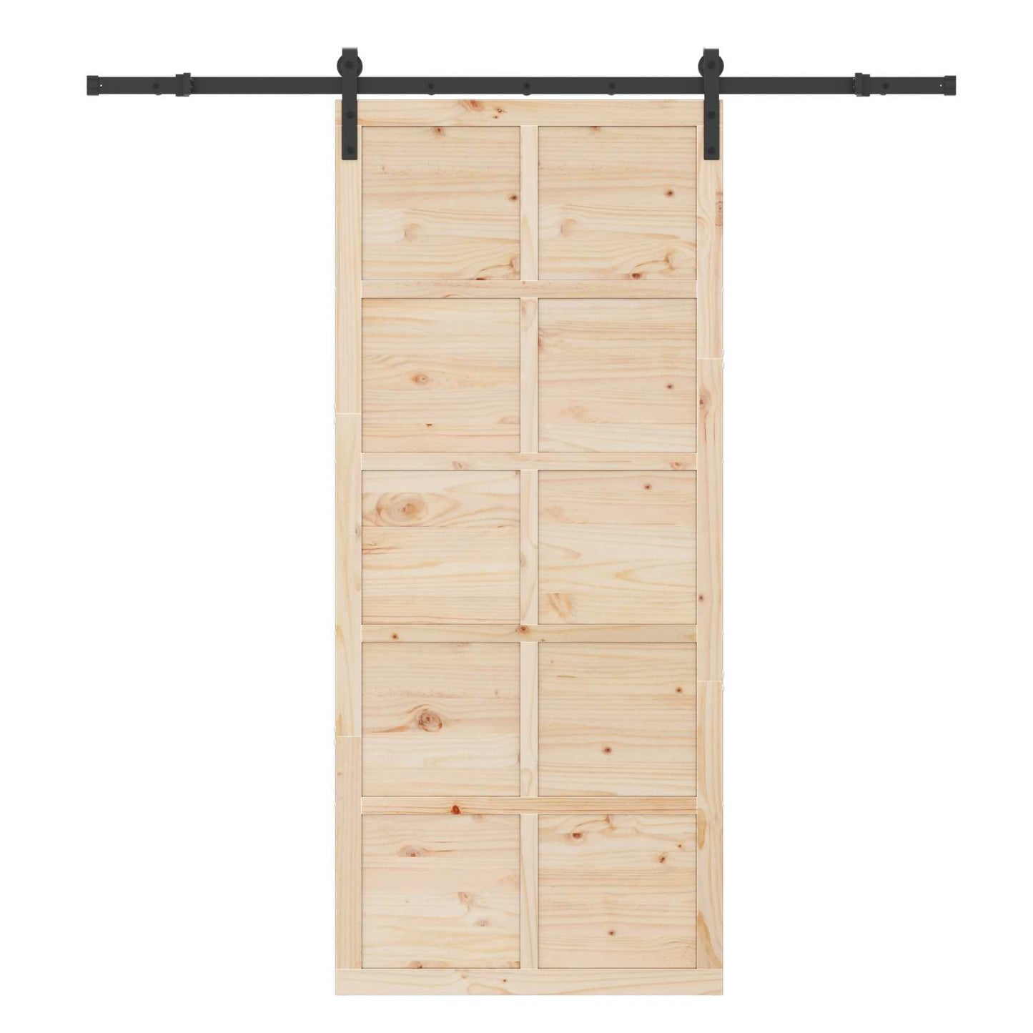 Porta scorrevole Naturale 80 x 208 cm Legno Massello di Pino