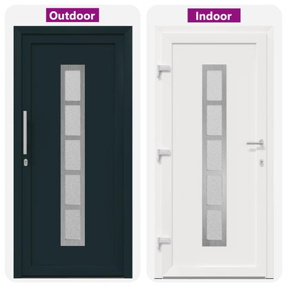 Porta Frontale Antracite 88 x 200 cm PVC | homemem39