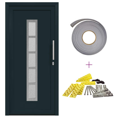 Porta Frontale Antracite 98 x 208 cm PVC | homemem39