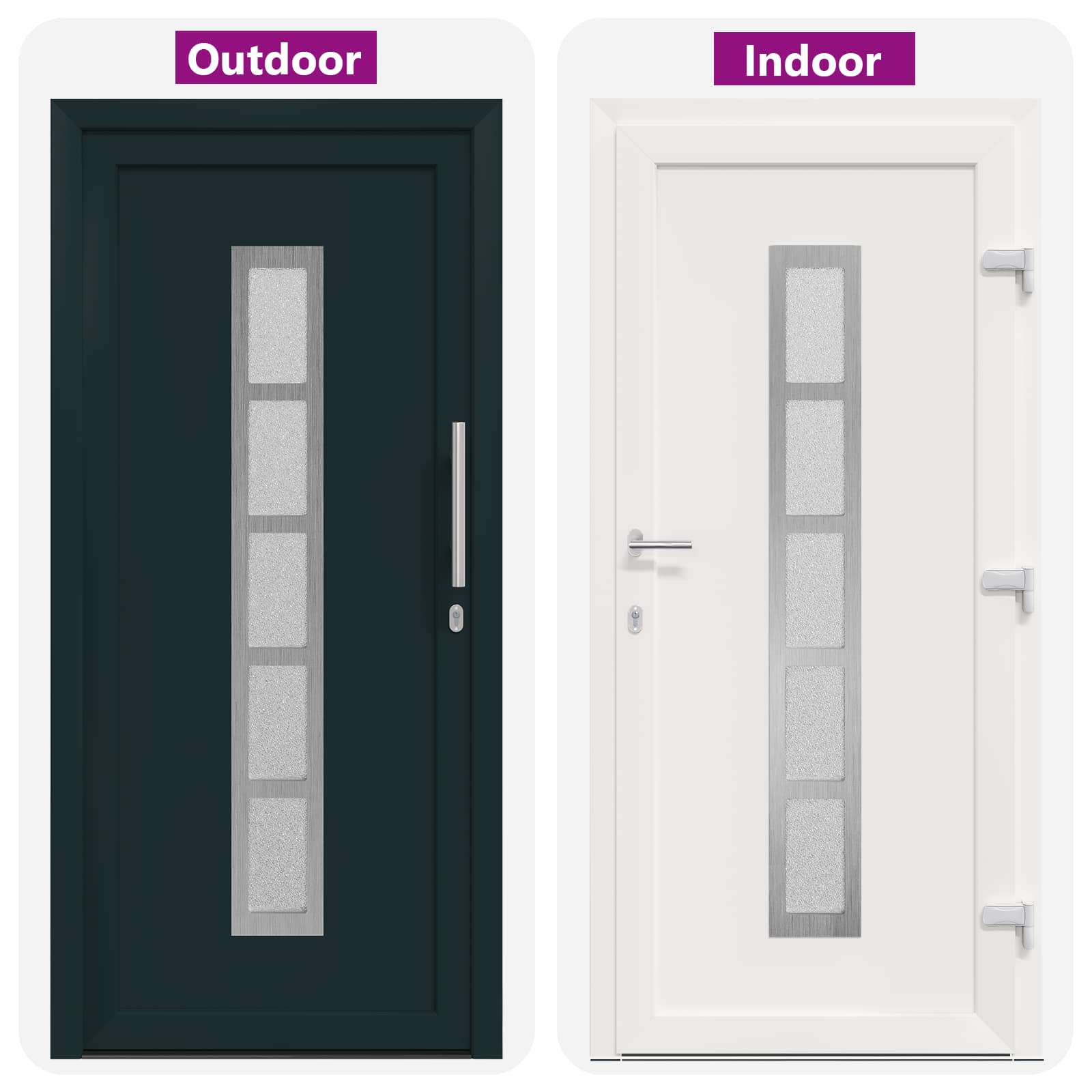 Porta Frontale Antracite 98 x 208 cm PVC | homemem39