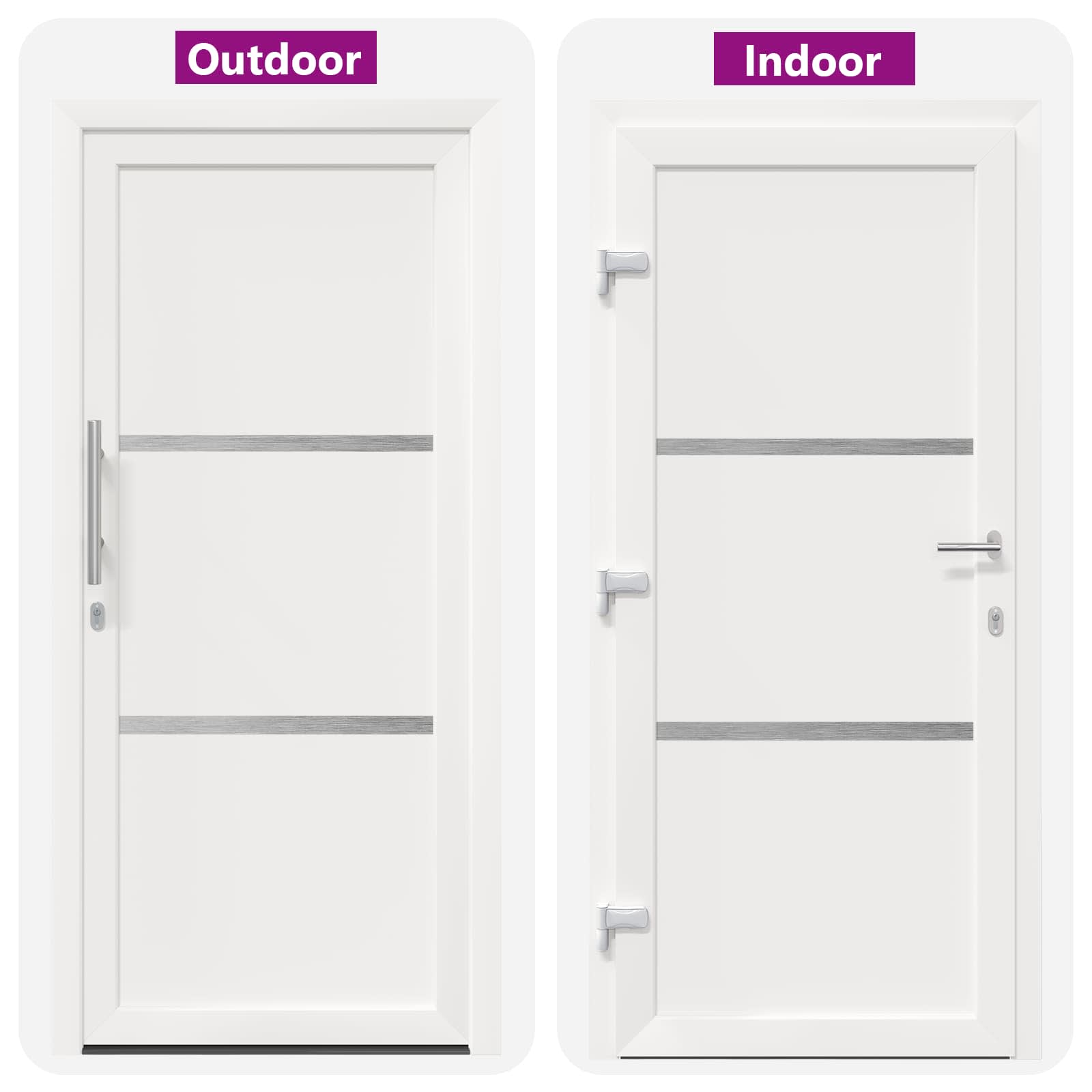 Porta Frontale Bianco 98 x 208 cm PVC | homemem39