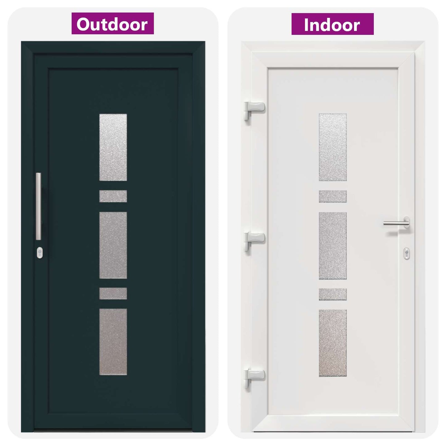 Porta Frontale Antracite 88 x 200 cm PVC | homemem39