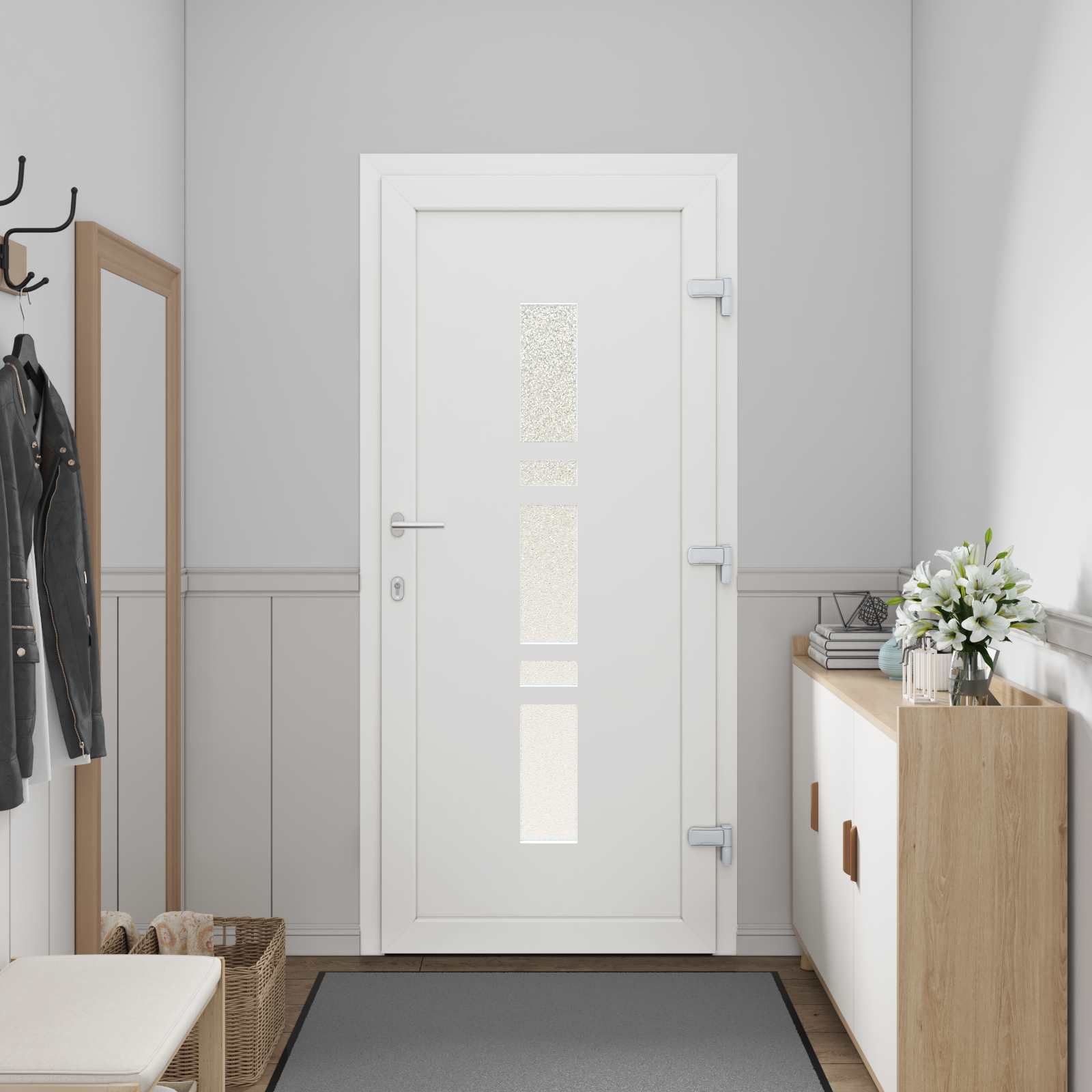 Porta Frontale Antracite 98 x 208 cm PVC | homemem39