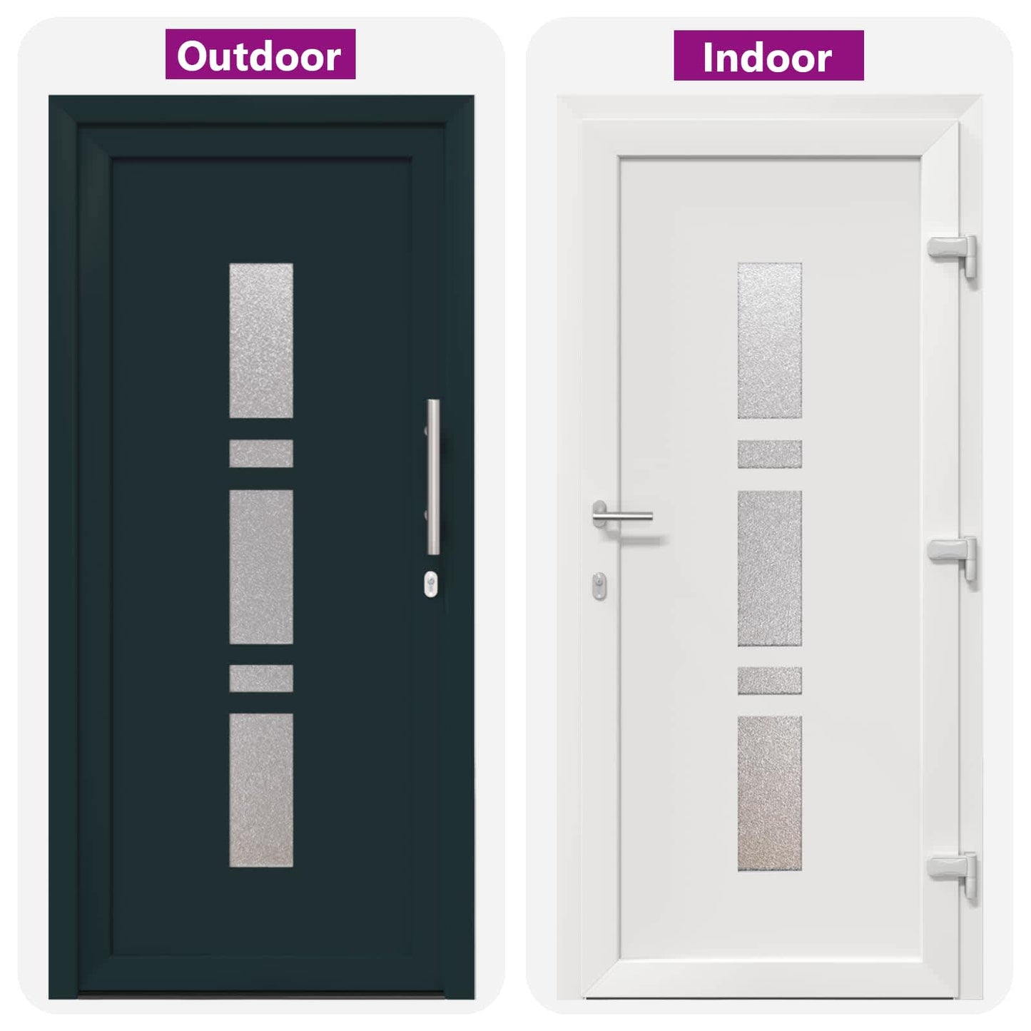 Porta Frontale Antracite 98 x 208 cm PVC | homemem39