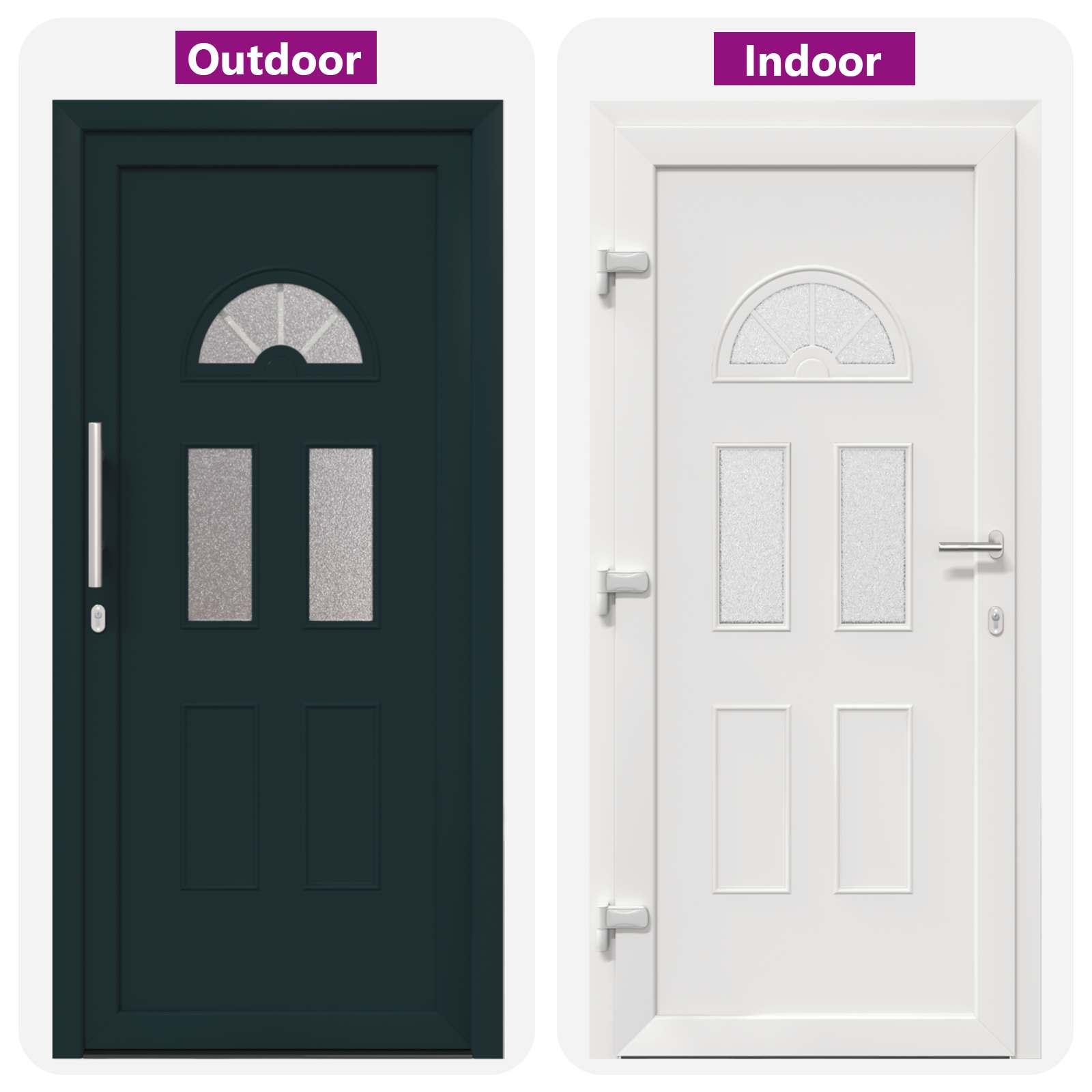 Porta Frontale Antracite 110 x 210 cm PVC | homemem39