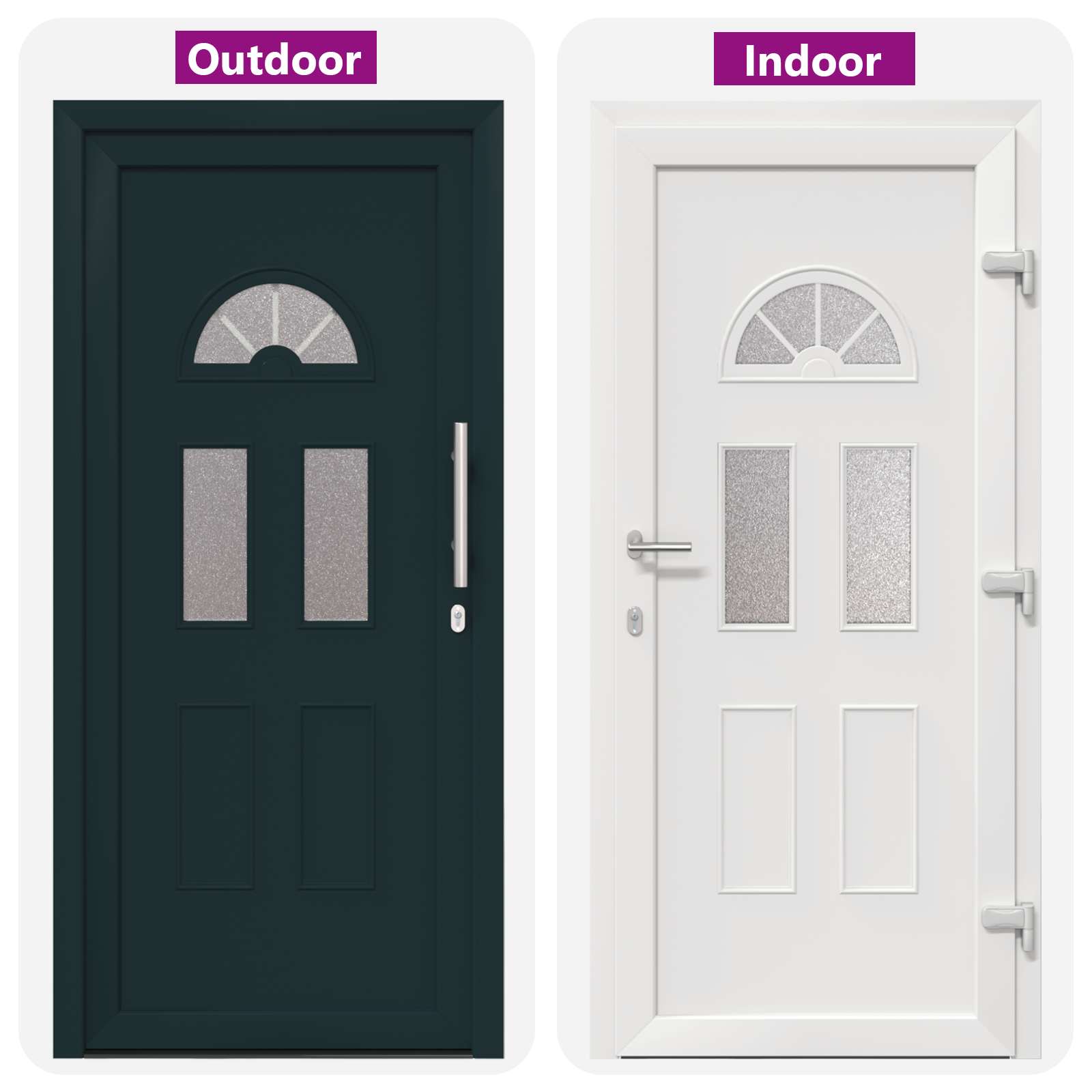 Porta Frontale Antracite 98 x 208 cm PVC | homemem39