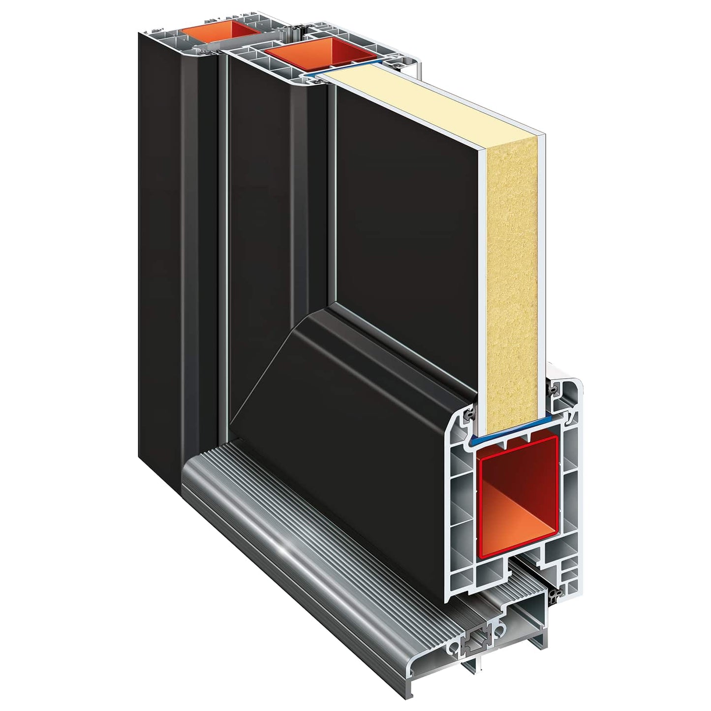 Porta Frontale Antracite 88 x 200 cm PVC | homemem39