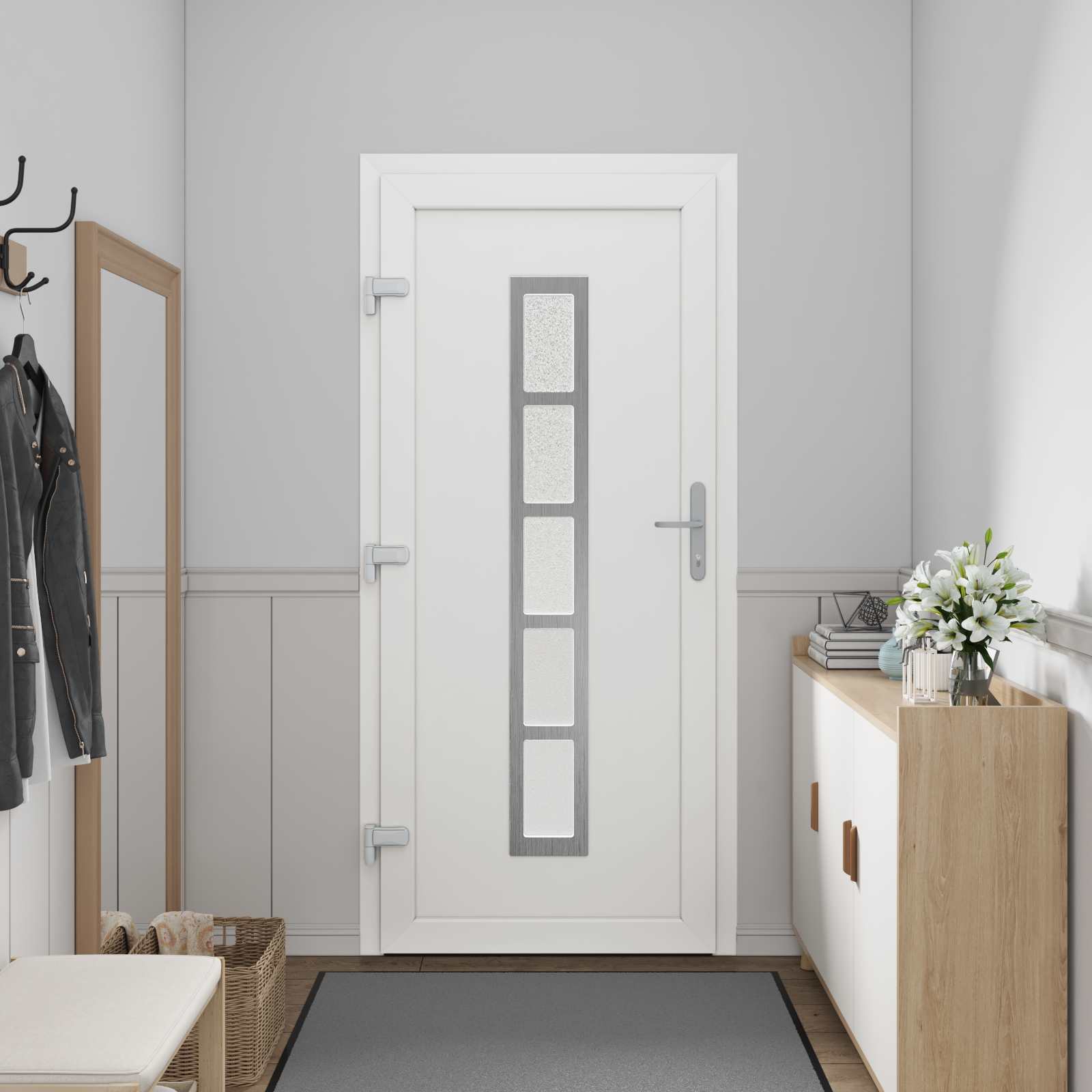 Porta Frontale Antracite 98 x 200 cm PVC | homemem39