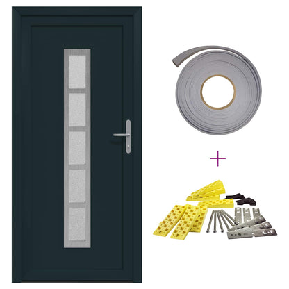 Porta Frontale Antracite 98 x 200 cm PVC | homemem39