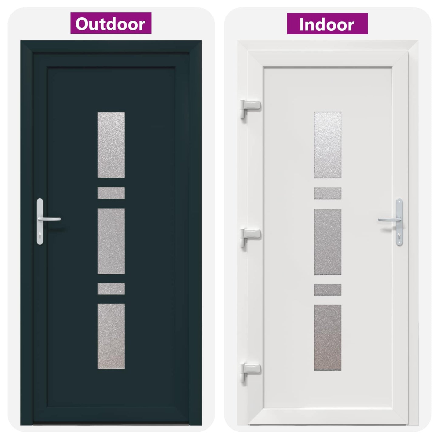 Porta Frontale Antracite 108 x 208 cm PVC | homemem39