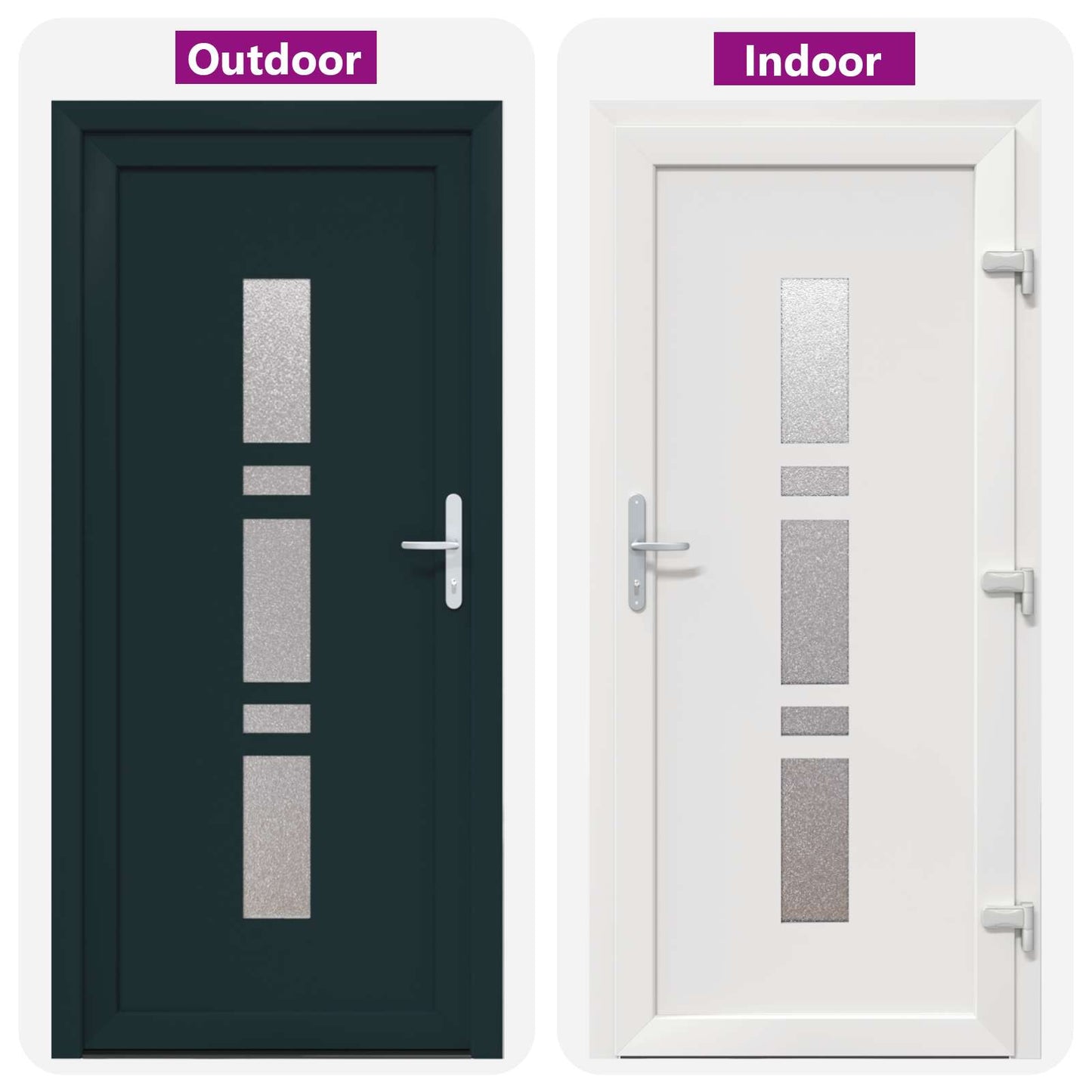 Porta Frontale Antracite 98 x 200 cm PVC | homemem39