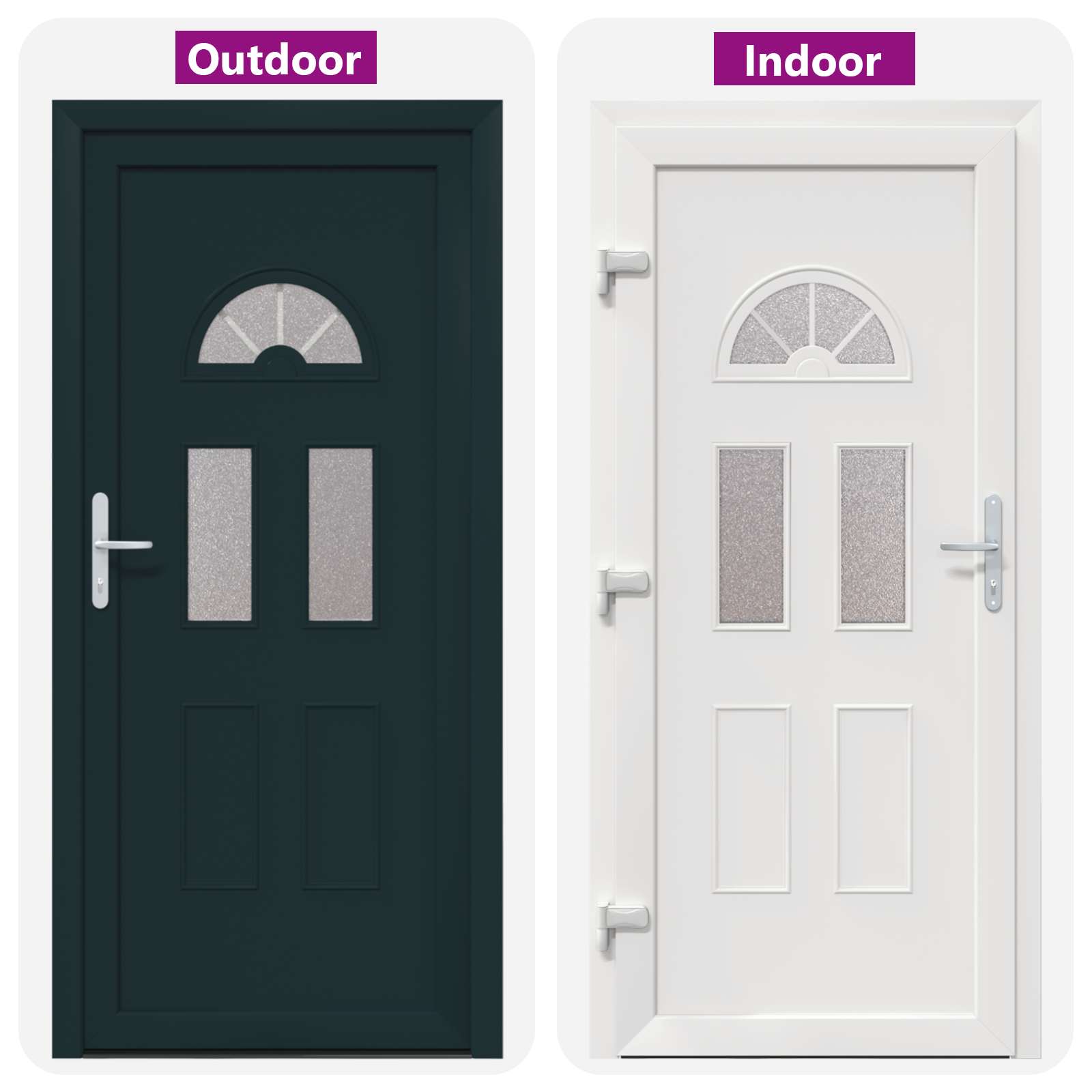 Porta Frontale Antracite 88 x 200 cm PVC | homemem39