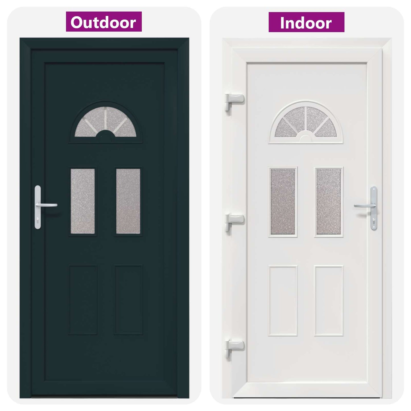 Porta Frontale Antracite 98 x 208 cm PVC | homemem39