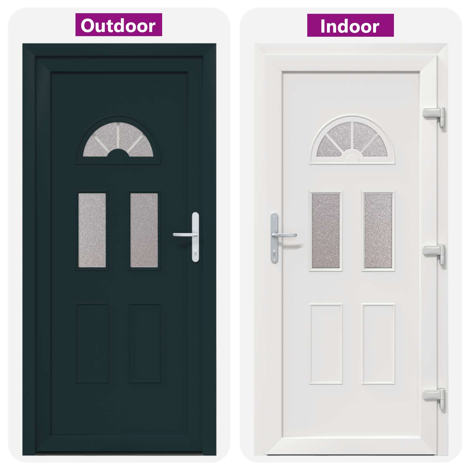Porta Frontale Antracite 98 x 198 cm PVC | homemem39
