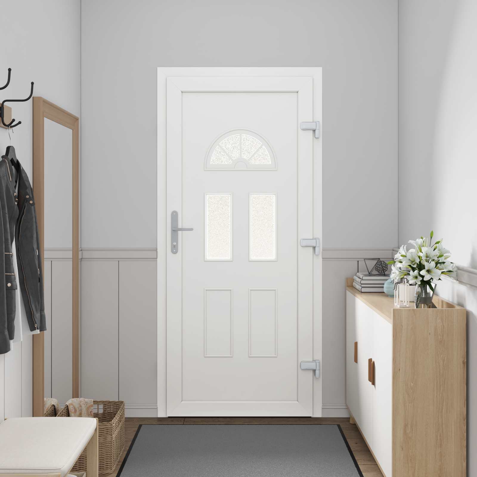 Porta Frontale Antracite 98 x 208 cm PVC | homemem39