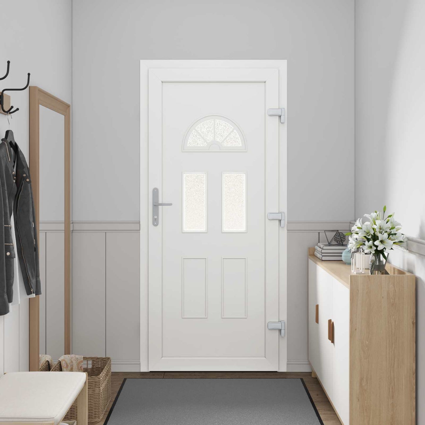 Porta Frontale Antracite 110 x 210 cm PVC | homemem39