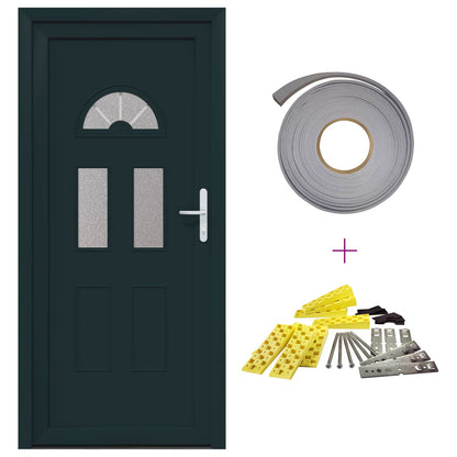 Porta Frontale Antracite 110 x 210 cm PVC | homemem39
